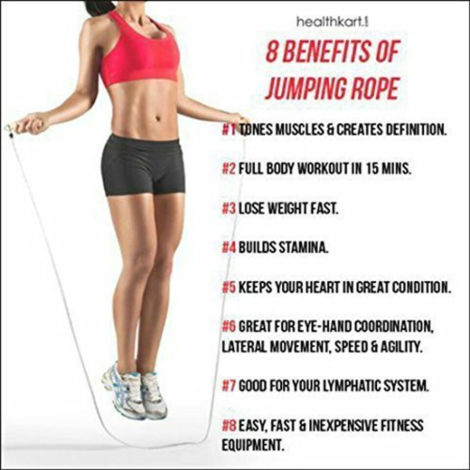 Image of LYCAN Unisex Skipping Rope for Fitness Pencil Handle Freestyle Skipping Rope