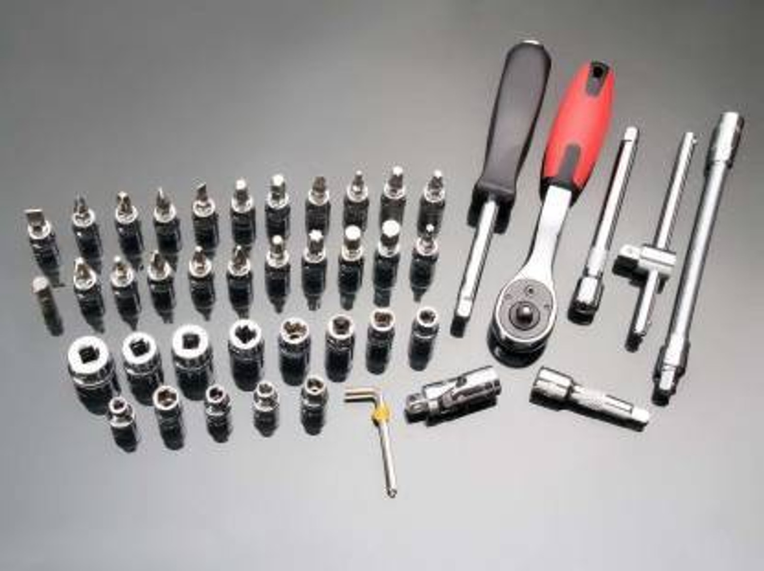 Image of STARKENDY High Quality 46pcs 1 /4-Inch Ratchet Torque Wrench Combo Car Repair Tools Set Double Sided Socket Wrench