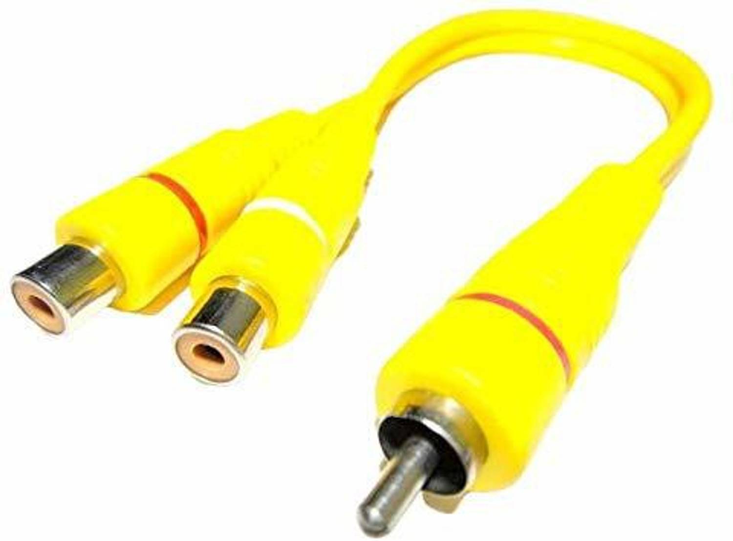 Kebilshop  TV-out Cable RCA 1 RCA Male to 2 Female Audio Video Y Splitter Adapter Cable.Yellow.1 feet/30cm.