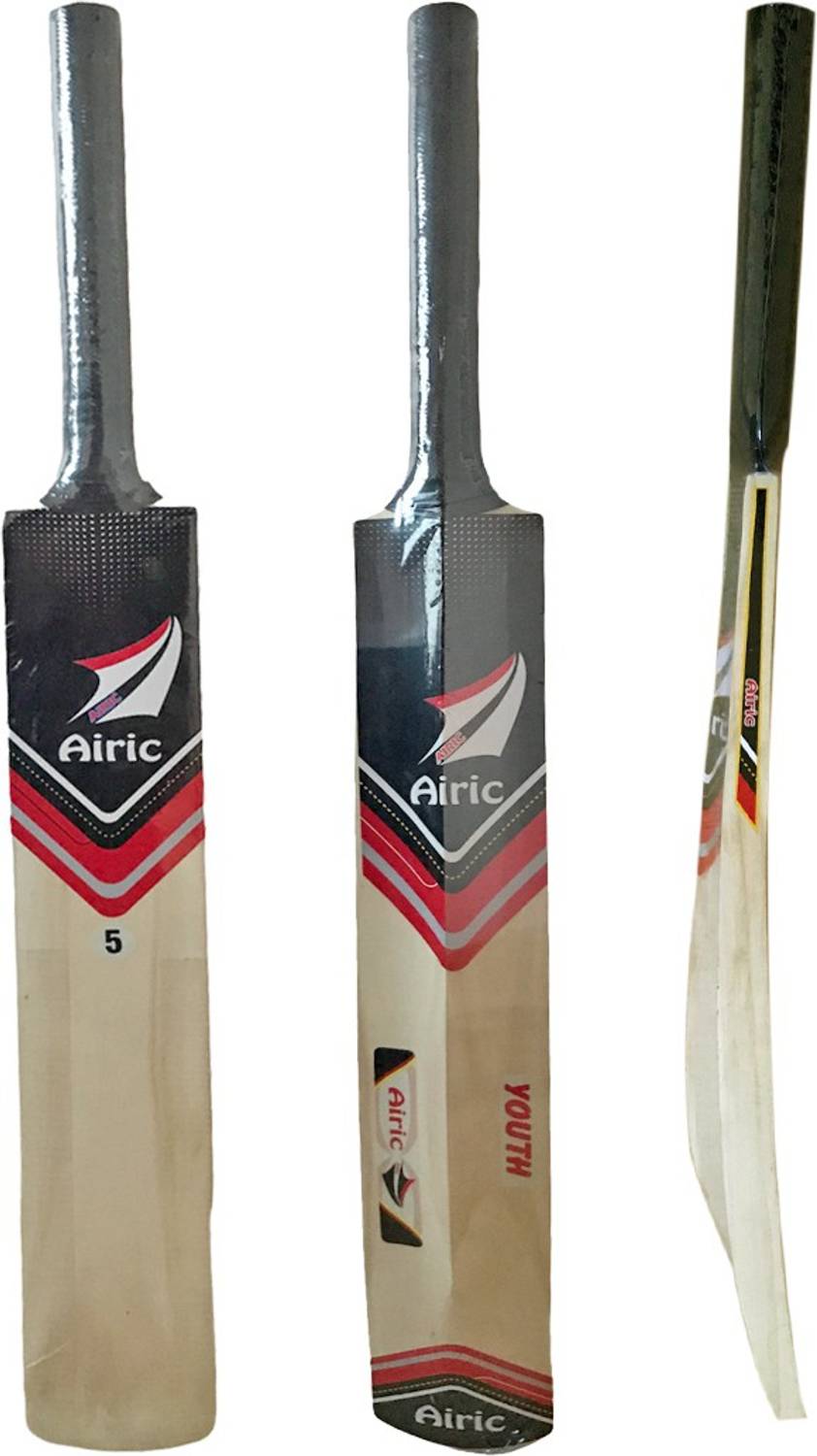 Airic Kashmiri Popular Willow Cricket Bat For Tennis/Rubber Ball Suitable For Age 10-12 Poplar Willow Cricket  Bat For 10 - 12 Yrs