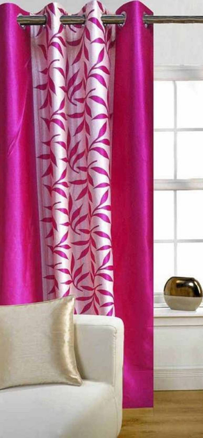 Image of Styletex 213 cm (7 ft) Door Polyester Semi Transparent Curtain Single Curtain