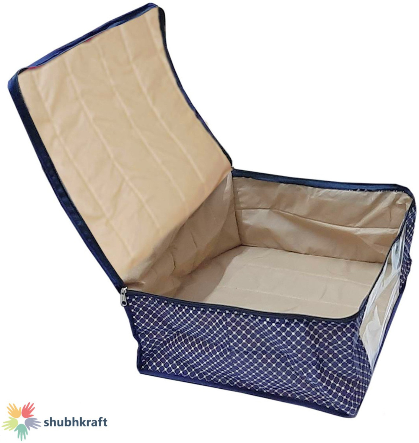 Image of ShubhKraft saree packing saree storage wardrobe organizer | Saree Covers Combo For Wardrobe Storage Clothes Organiser For Closet Clothing Box Pack of 8
