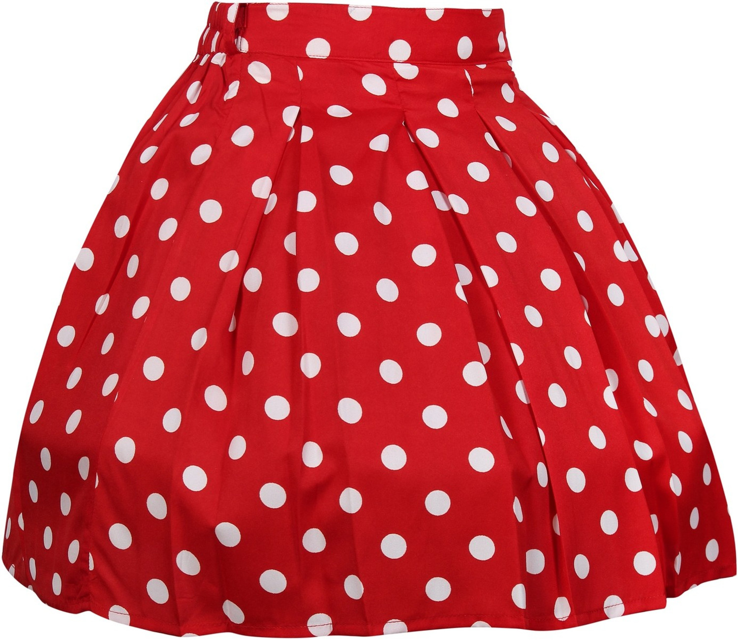 Image of Klowvila Fashion Polka Print Girls Pleated Red Skirt