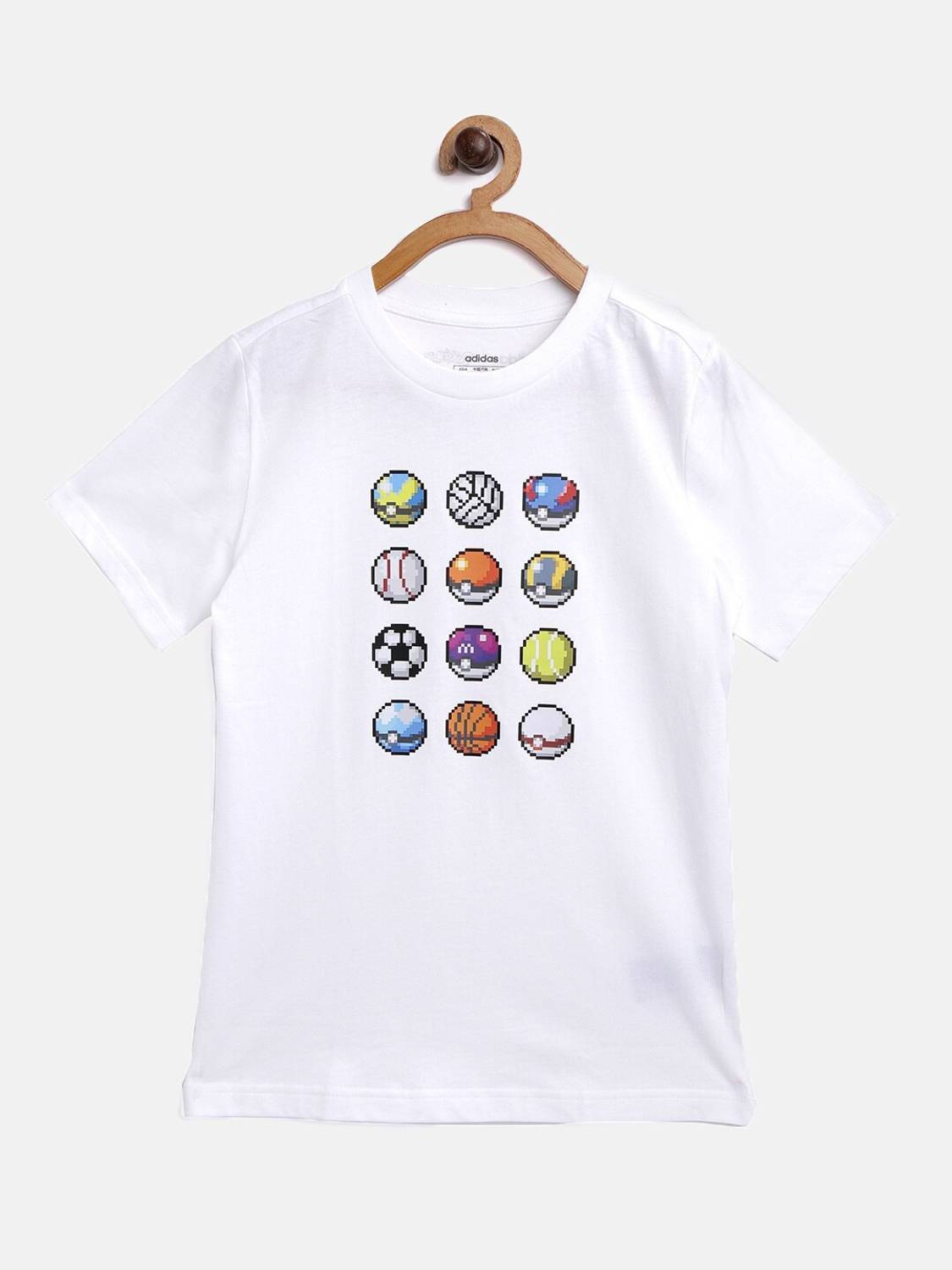 ADIDAS Boys Graphic Print Pure Cotton Regular T Shirt