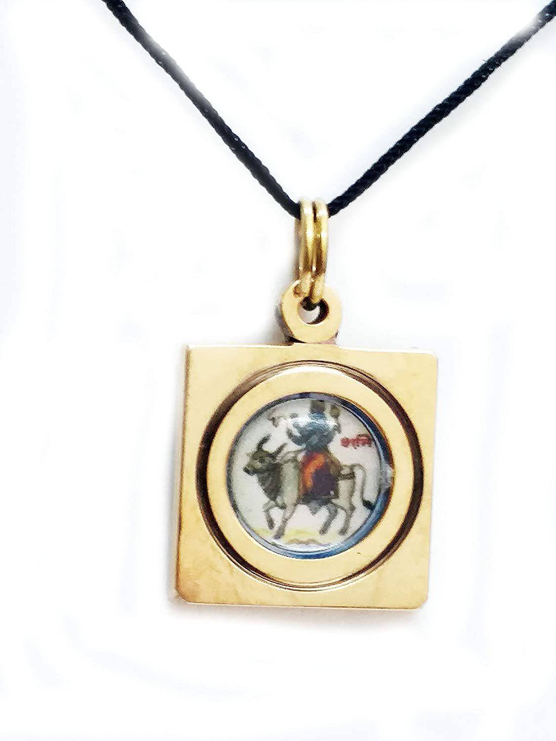 AIR9999 Shree Shani Graha Yantra Mantra Brass Pendent Locket for Men & Women Brass Pendant