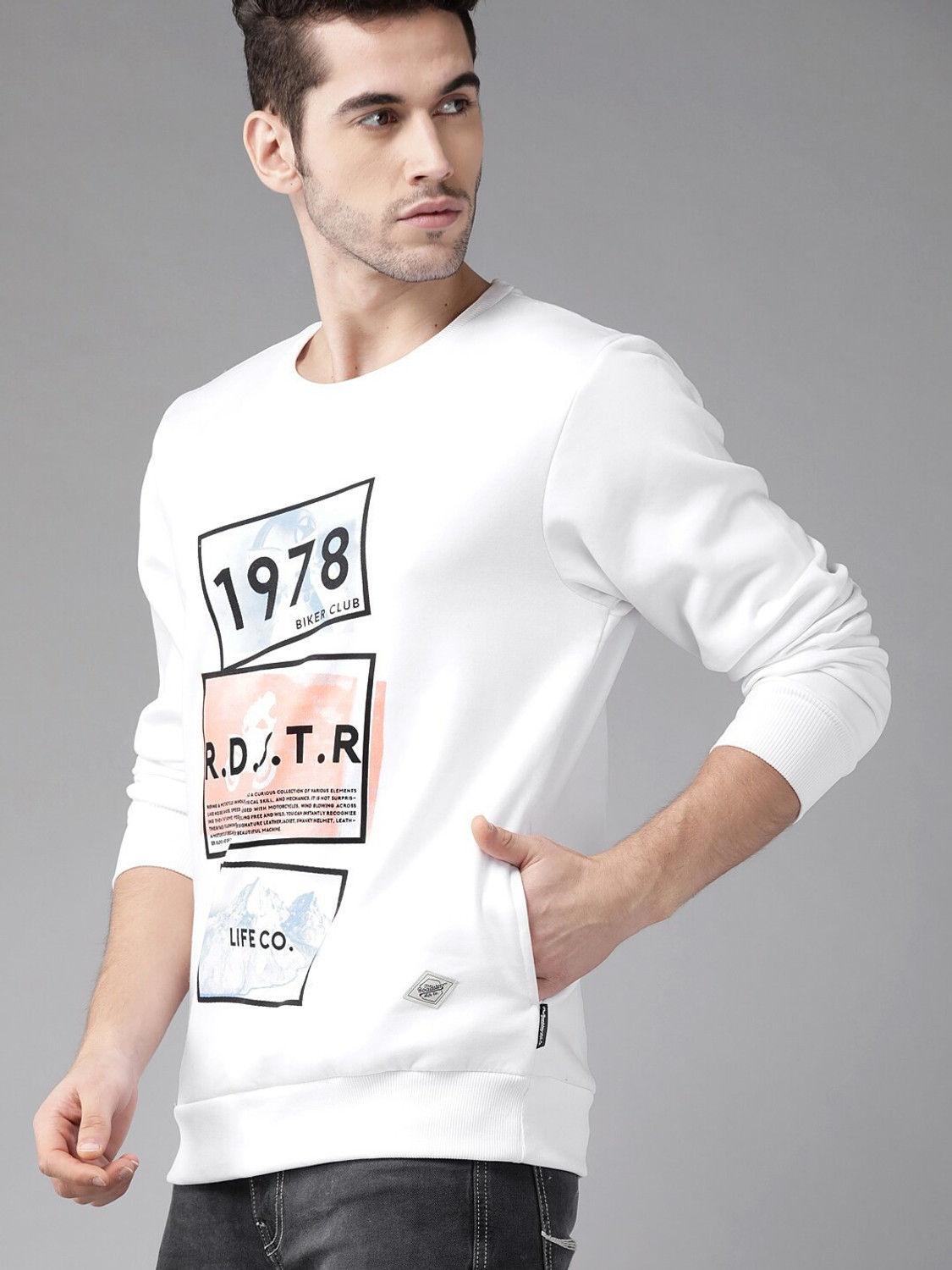Image of Roadster Full Sleeve Printed Men Sweatshirt