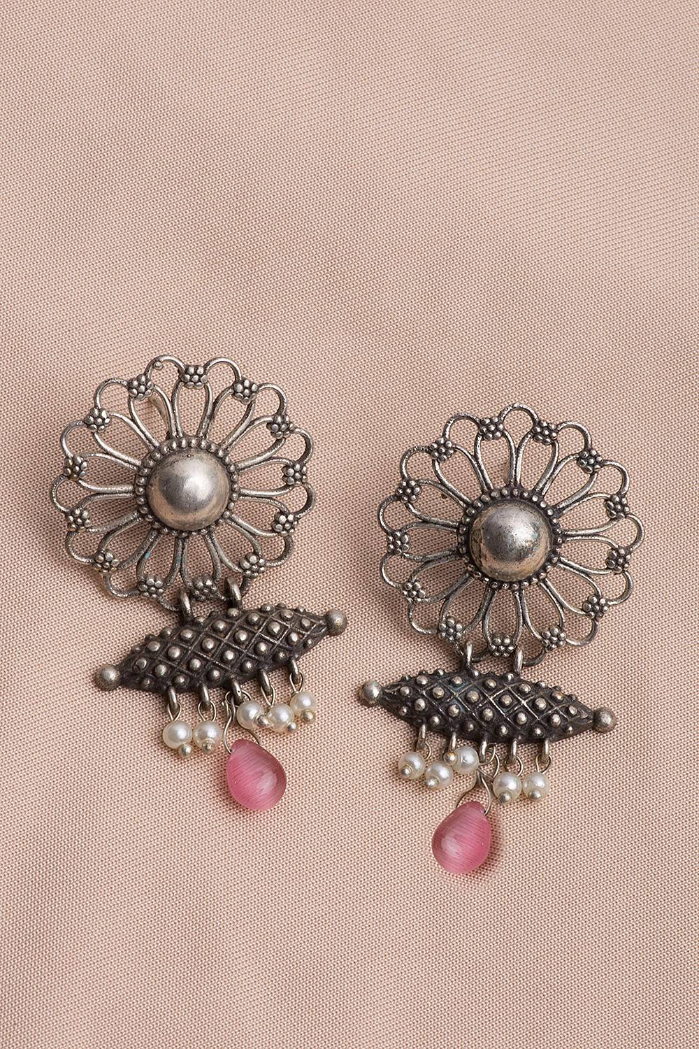 BIBA JNAEAR0003SS20PINK Metal Jhumki Earring
