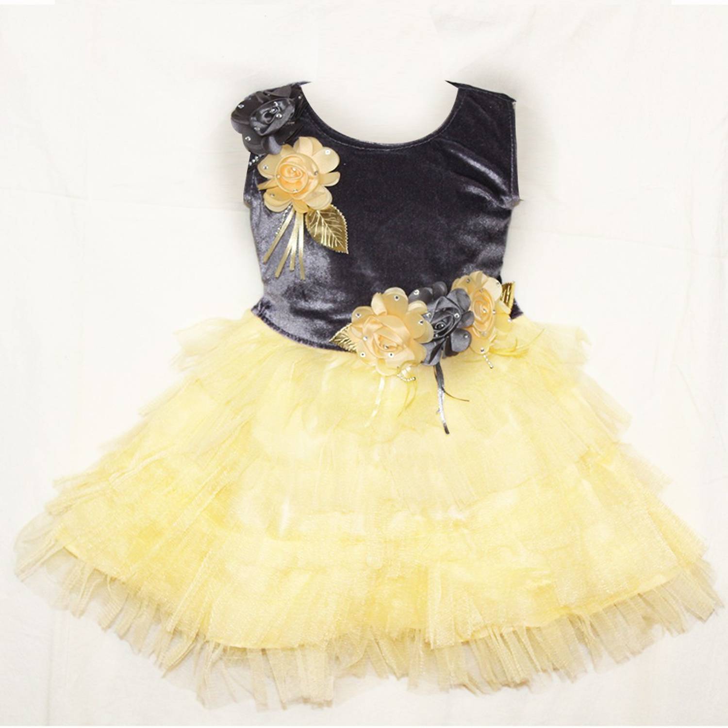 MS BROTHERS Baby Girls Midi/Knee Length Festive/Wedding Dress