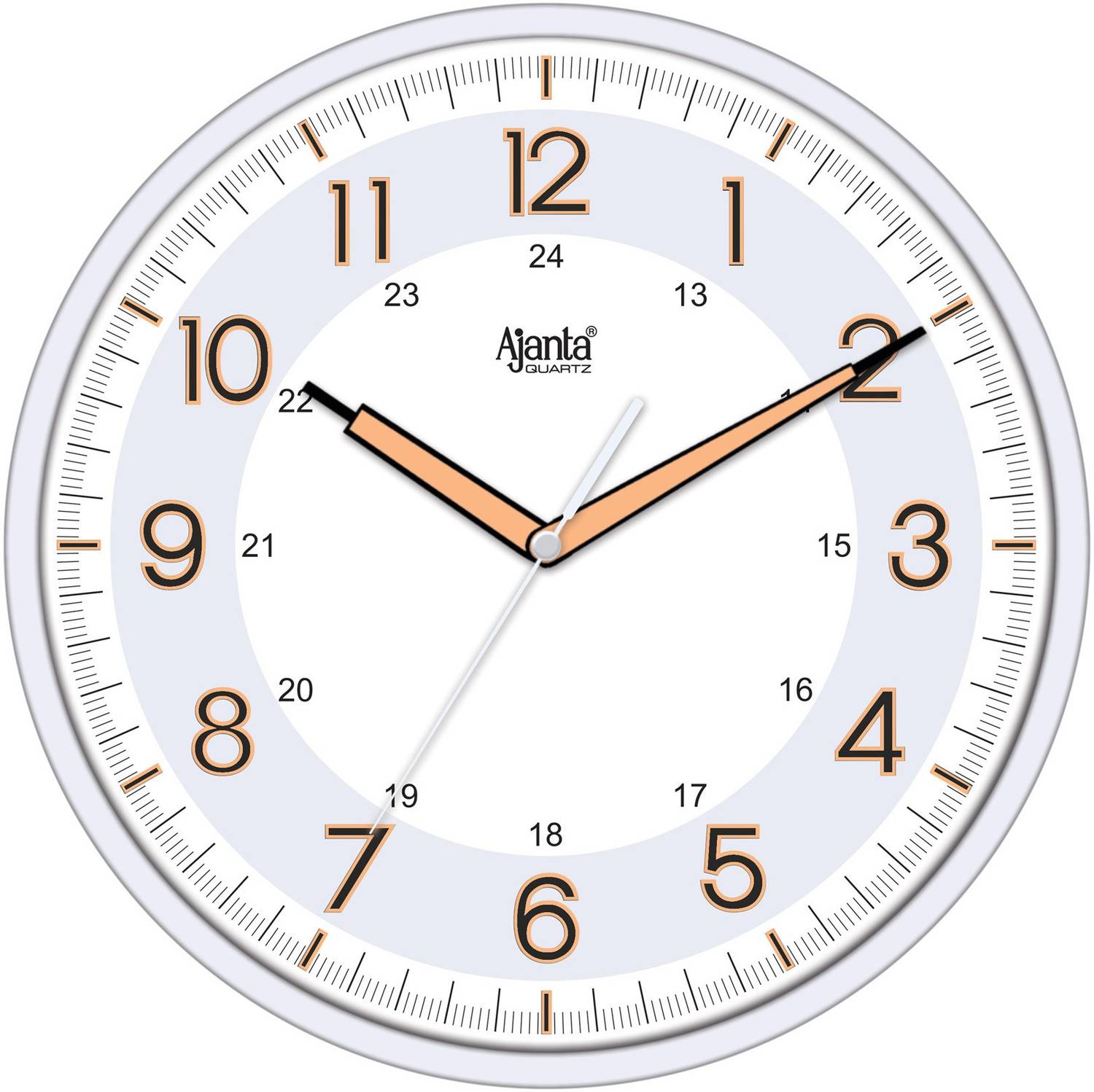 AJANTA Analog 30 cm X 30 cm Wall Clock (Black, With Glass, Standa