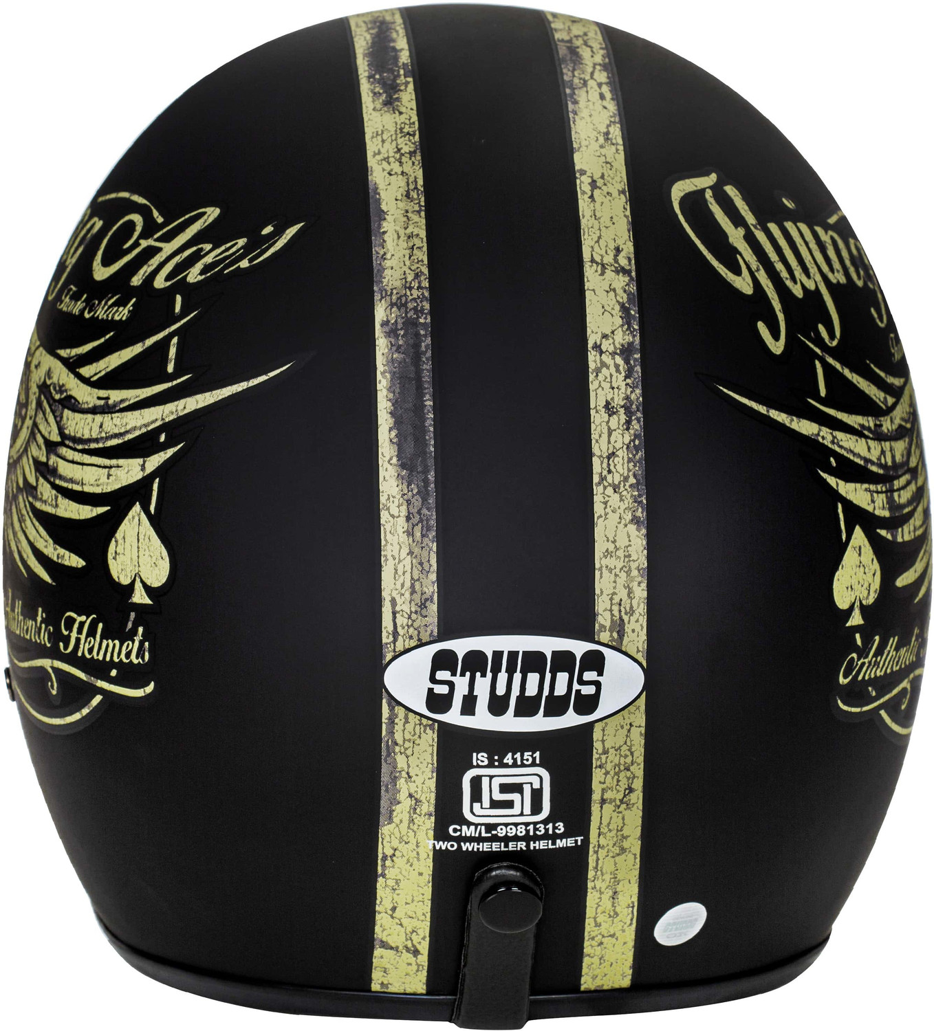 Image of STUDDS JETSTAR CLASSIC D5 OPEN FACE FLYING ACES Motorbike Helmet