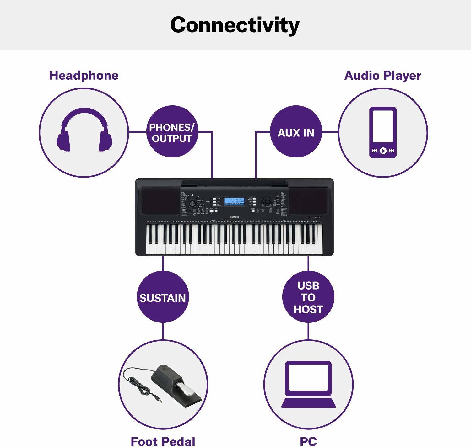 Yamaha PSR-E373 Digital Portable Keyboard - Image 5