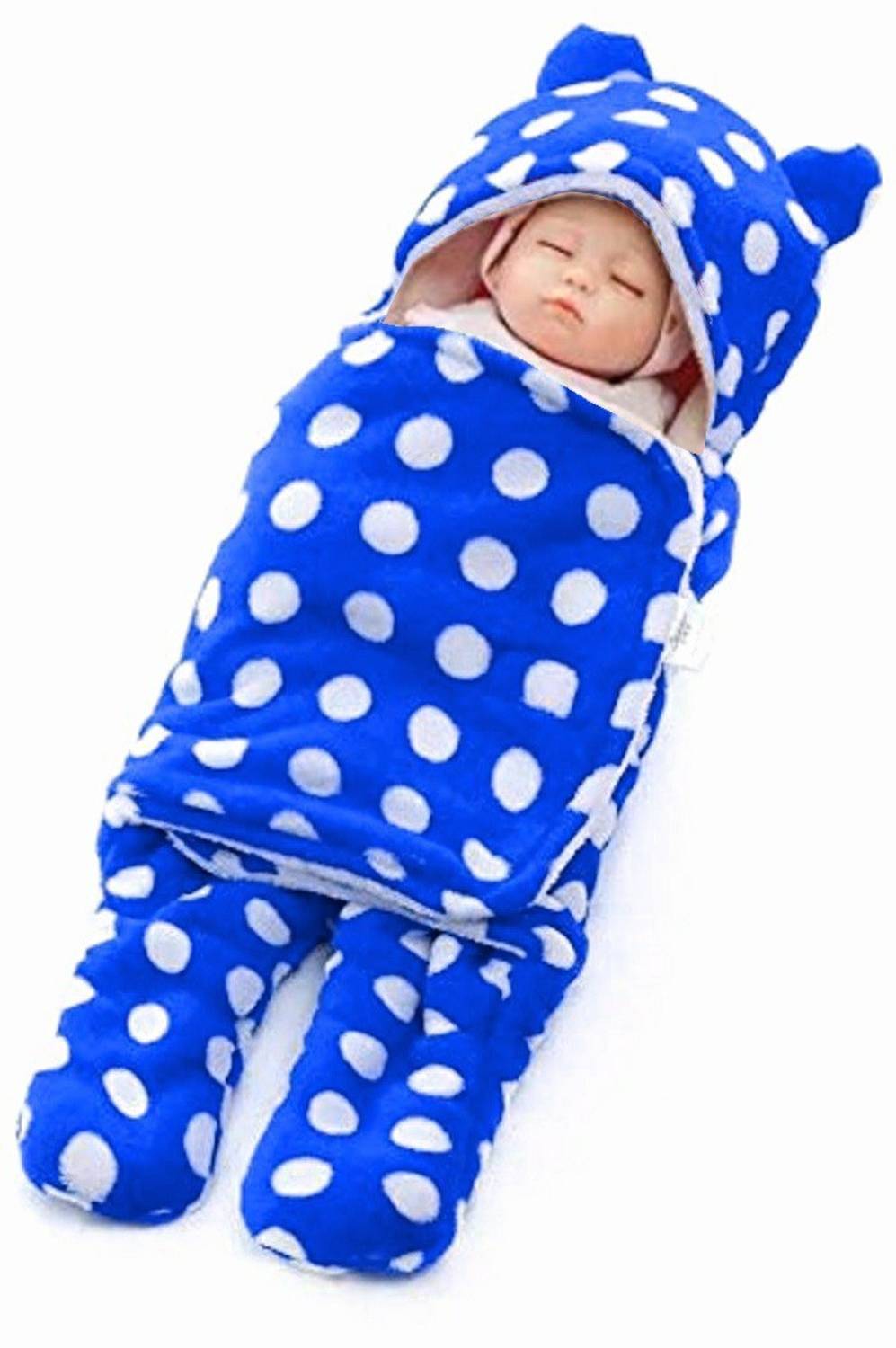 BRANDONN All season Use- Supersoft , Double Layered Premium Quality , Baby Wrapper Cum Baby carrier Bag Cum baby Blanket Pack Of 2 Sleeping Bag