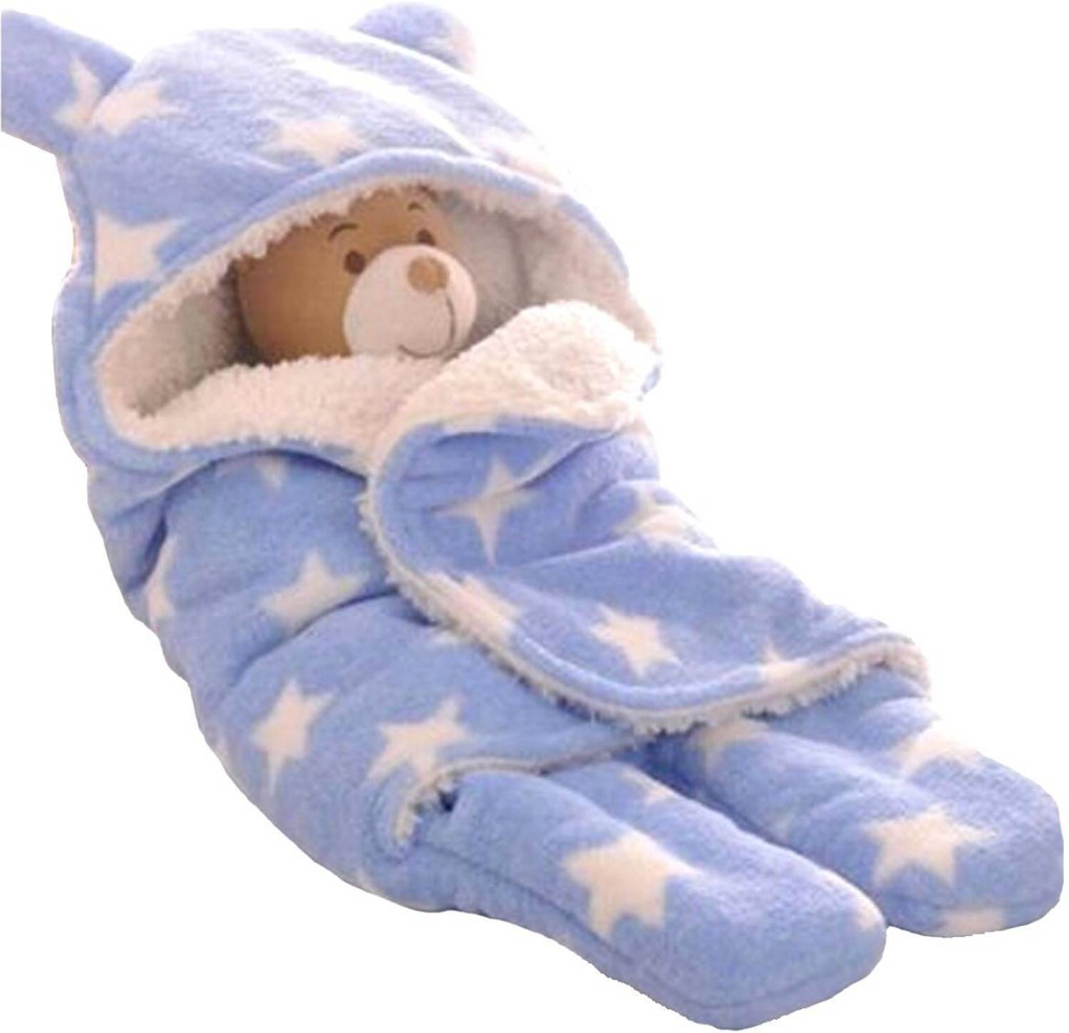BRANDONN Polka Single Hooded Baby Blanket for  Mild Winter