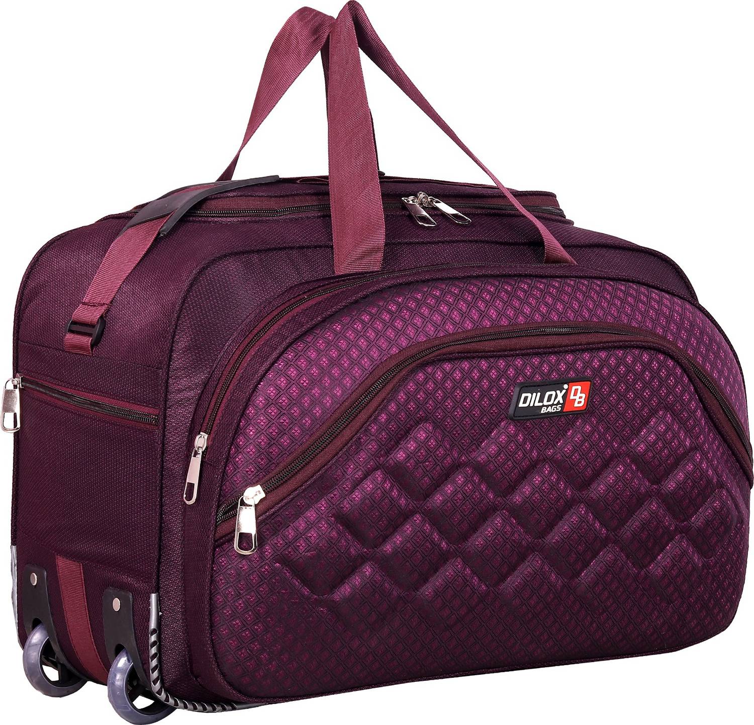 DILOX (Expandable) Waterproof Lightweight55L Luggage Travel Duffel Bag with Two Wheels Duffel With Wheels (Strolley)