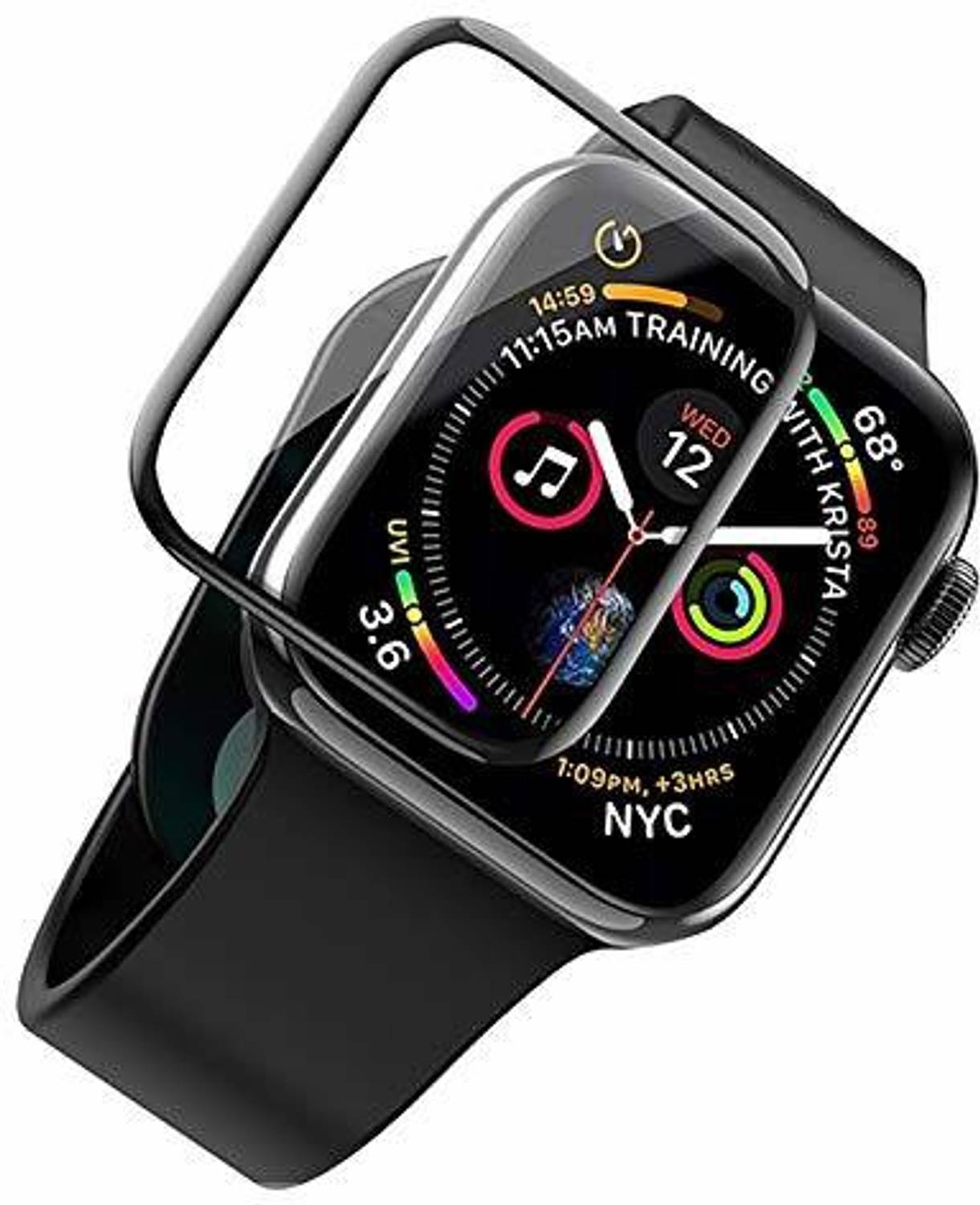 CallSmith Screen Guard for Apple Watch 42mm Series 3, Apple Watch 42mm Series 4, Apple Watch 42mm Series 5, Unbreakable Pet Screen Guard