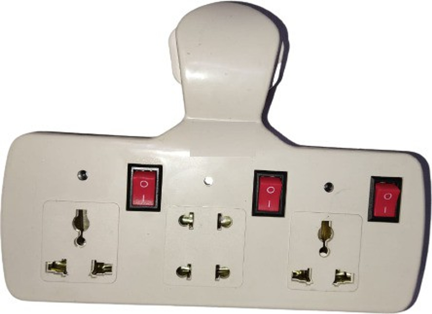 Image of Skeisy - -105 Extension Switch Board Universal Surge Protector With 3 Socket 3 switch Extension Boards (White) 3 LED Extension Boards (White, Red) 3 Socket Extension Boards