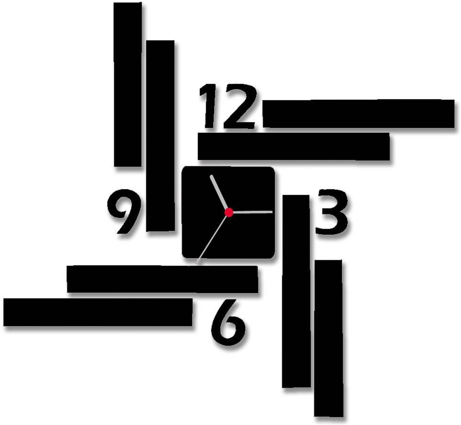 e india Analog 61 cm X 61 cm Wall Clock (Black, Without Glass, St