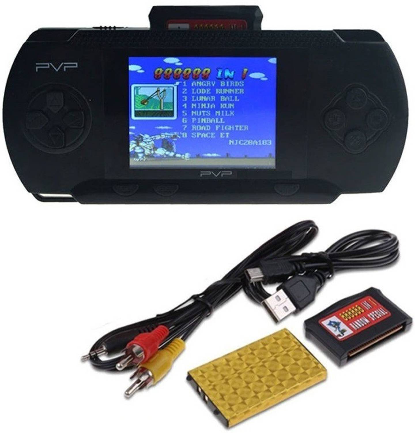 Clubics Latest PVP Gaming Console - Video Game for Kids (PVP-Black) 1 GB with Super Mario, Contra Limited Edition