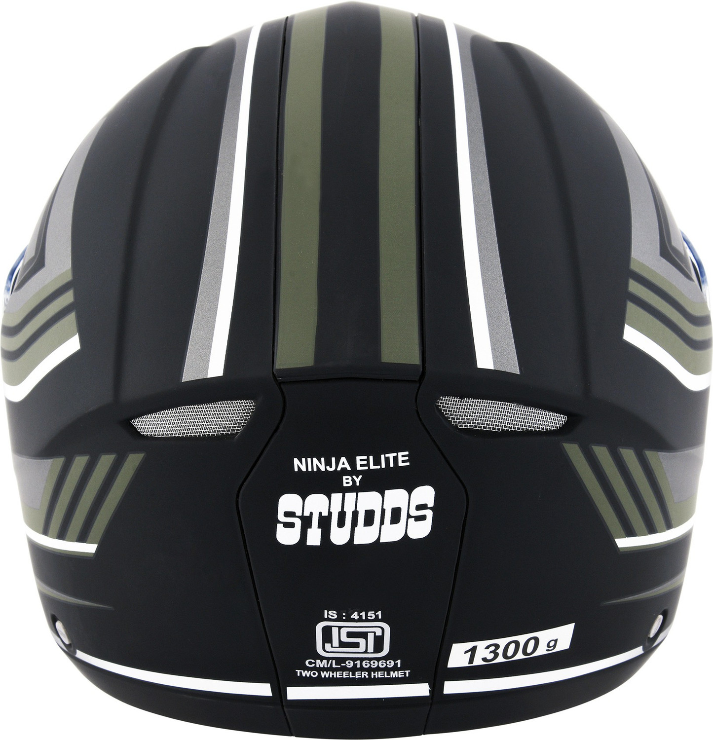 Image of STUDDS NINJA ELITE SUPER D1 FULL FACE N3 - XL Motorbike Helmet (Matt Black)