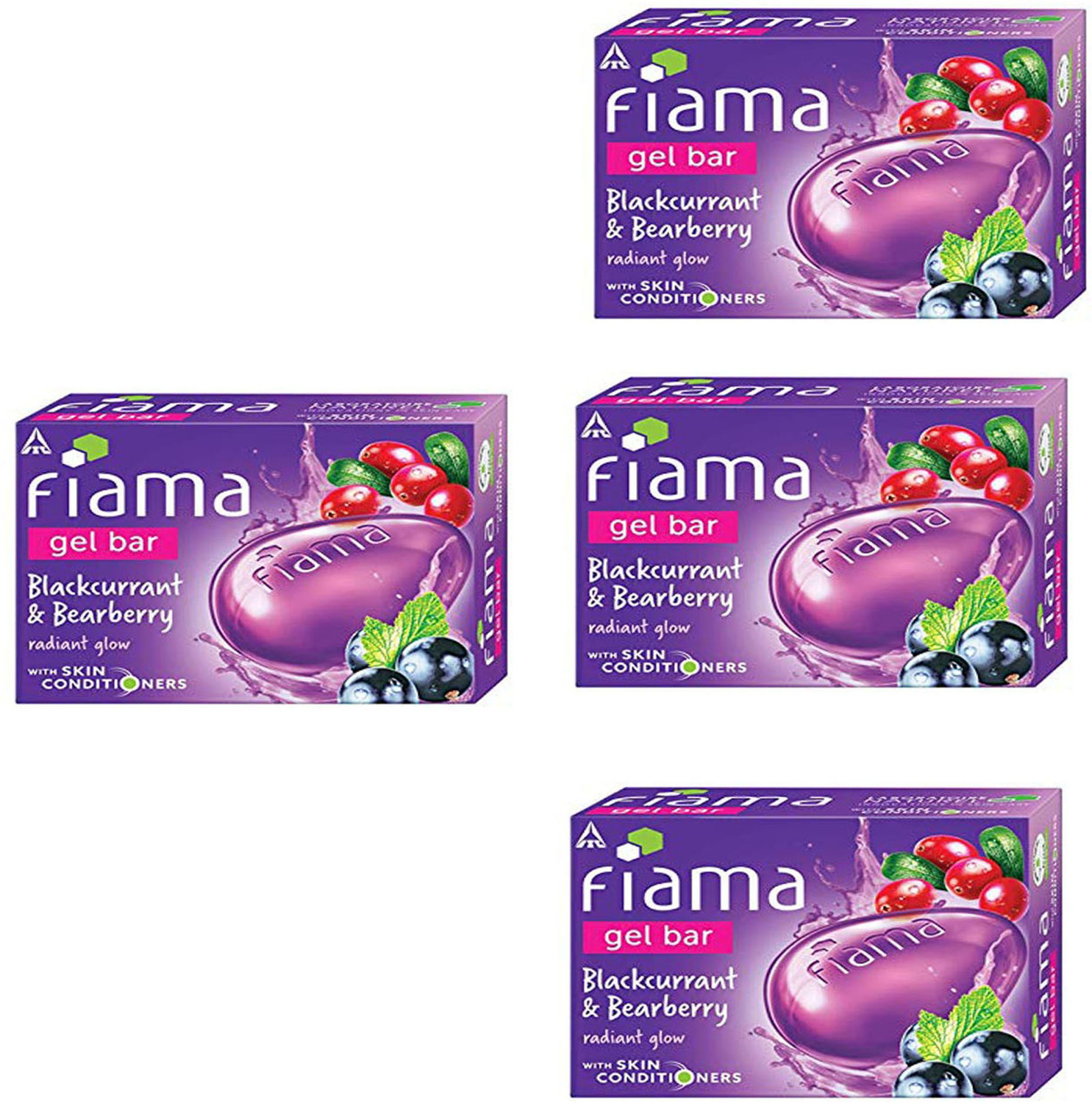 Image of FIAMA Gel Bar Blackcurrant and Barberry Soap Each 125 gm