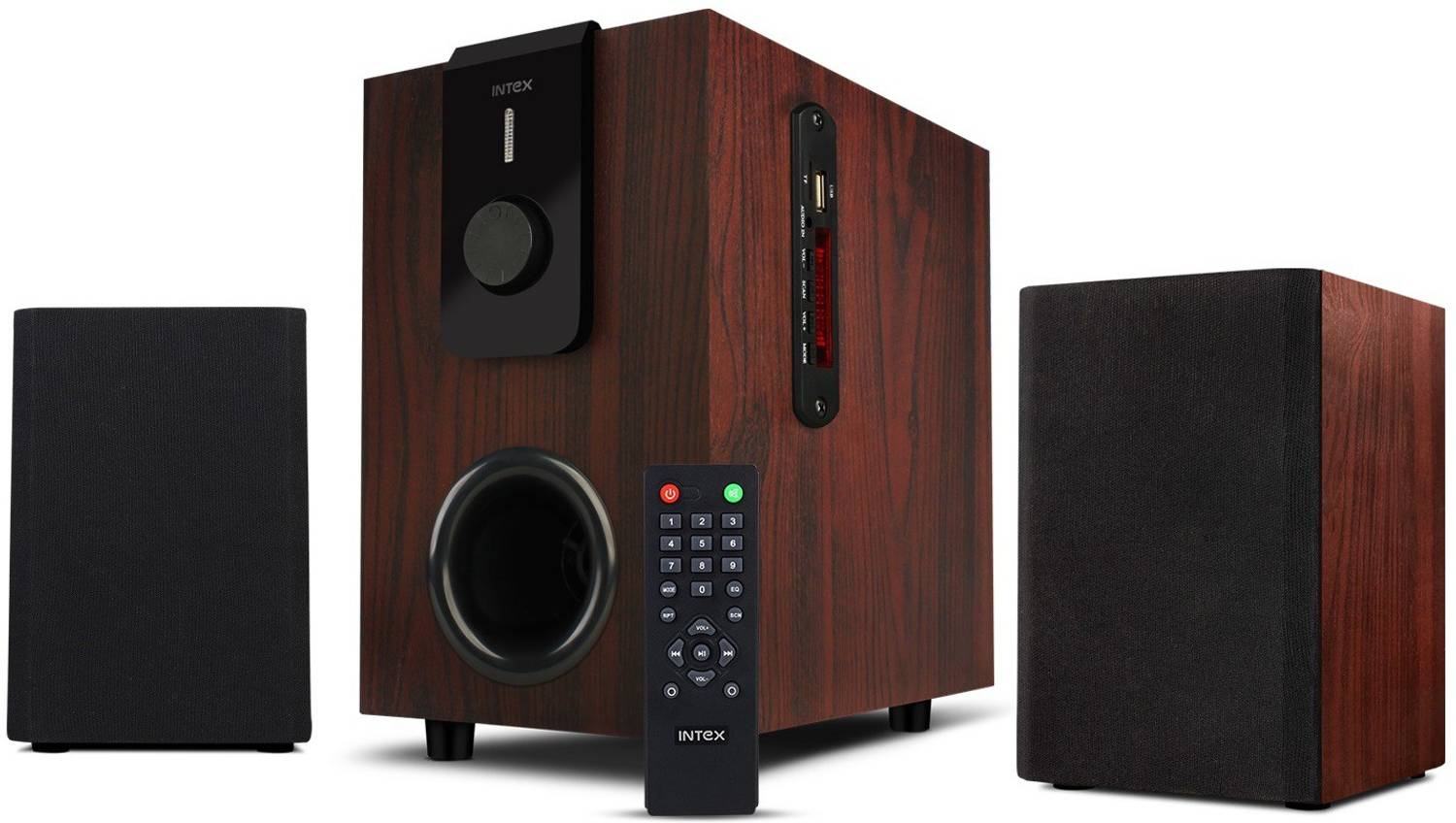 Intex 2.1 Choral TUFB OS 40 W Bluetooth Home Theatre Black and Brown,