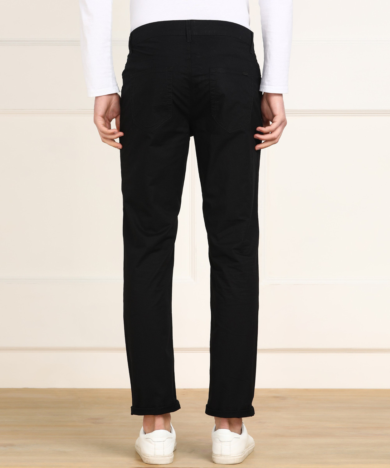 Image of United Colors of Benetton Slim Fit Men Brown Trousers