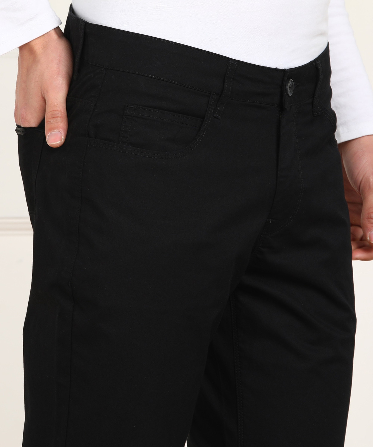 Image of United Colors of Benetton Slim Fit Men Brown Trousers