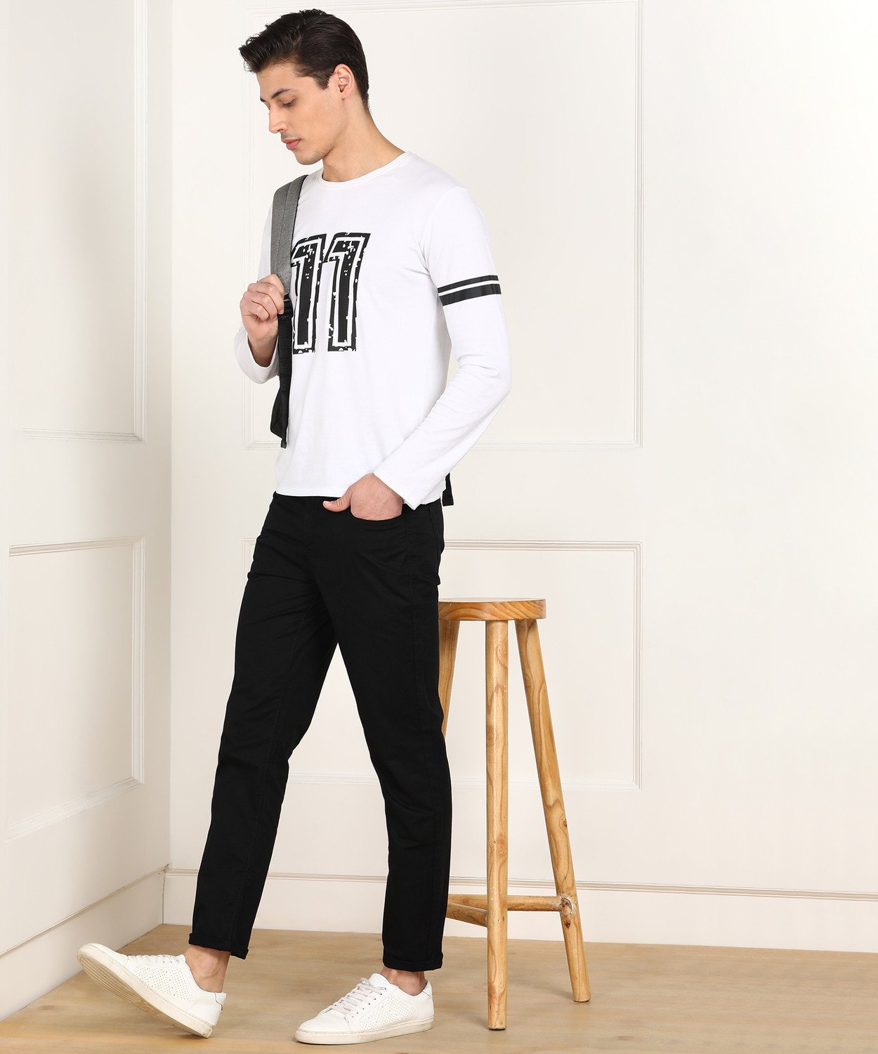 Image of United Colors of Benetton Slim Fit Men Brown Trousers