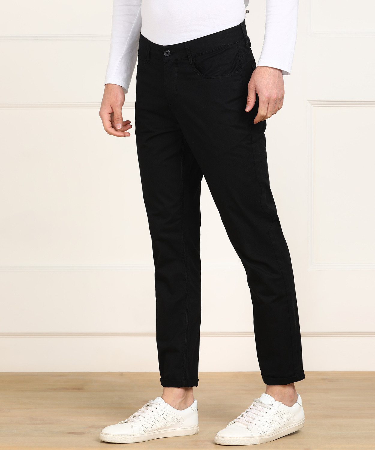 Image of United Colors of Benetton Slim Fit Men Brown Trousers