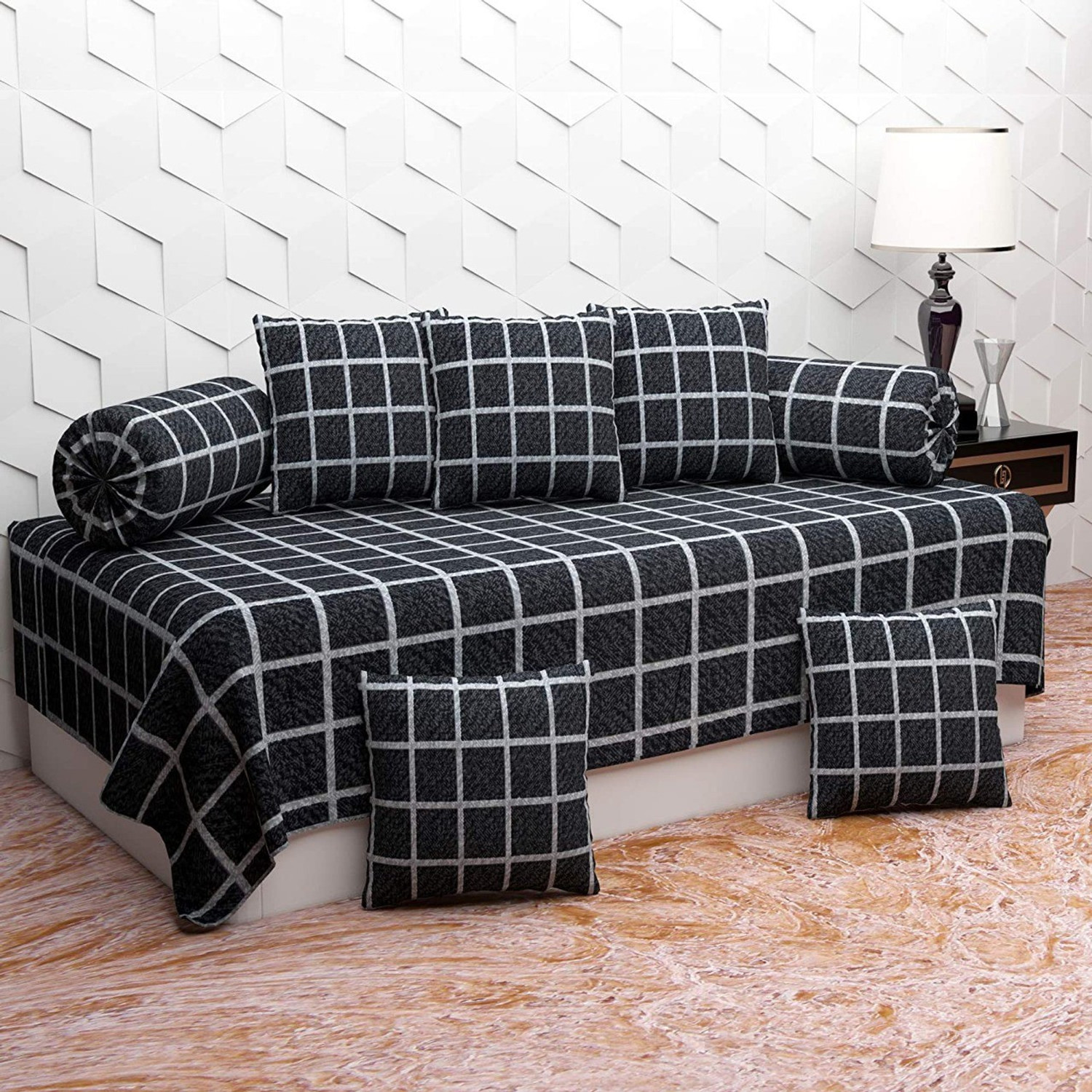 Image of HomeStore-YEP Cotton Abstract Diwan Set