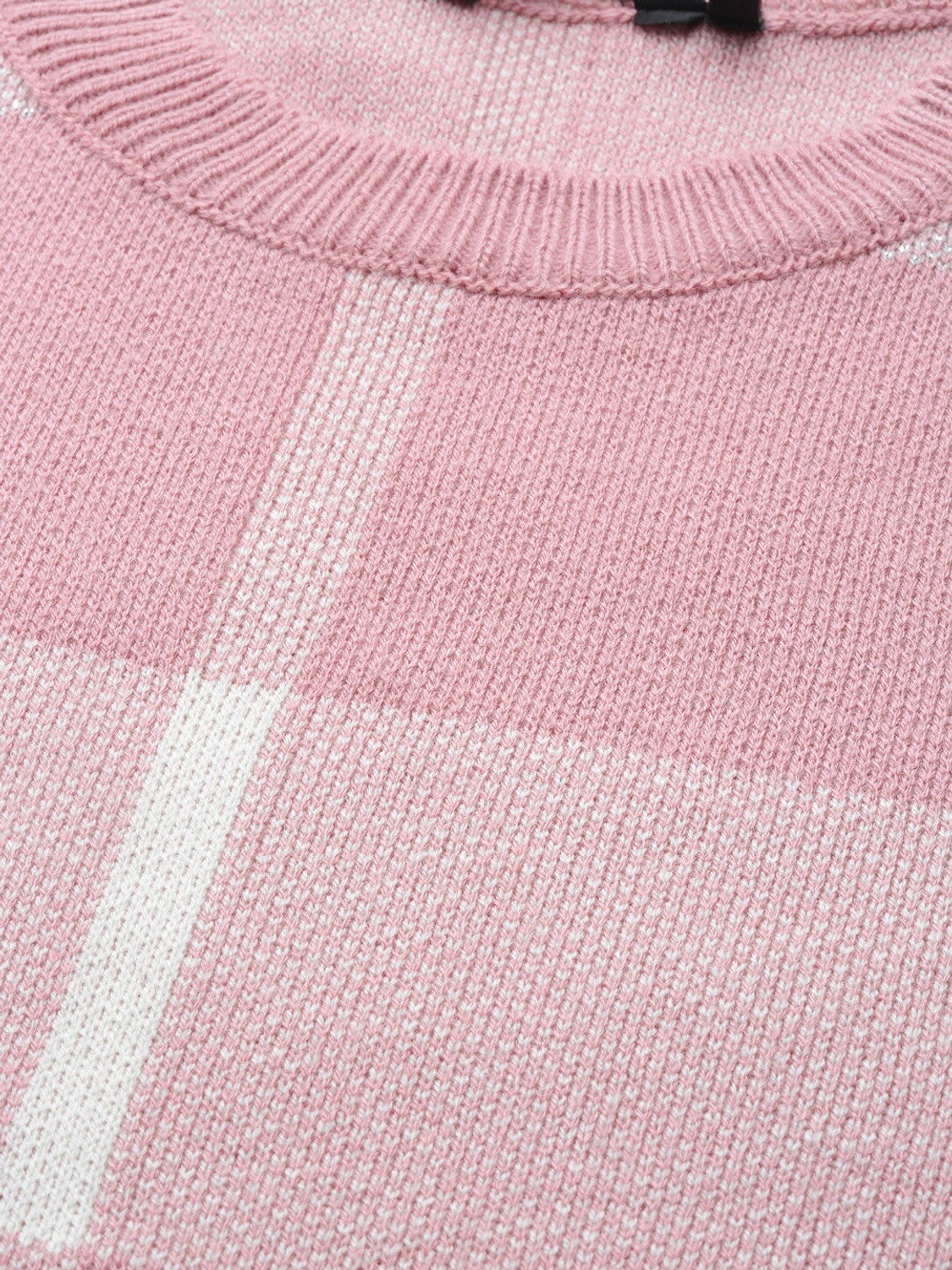 Image of Roadster Self Design Round Neck Casual Women Pink Sweater