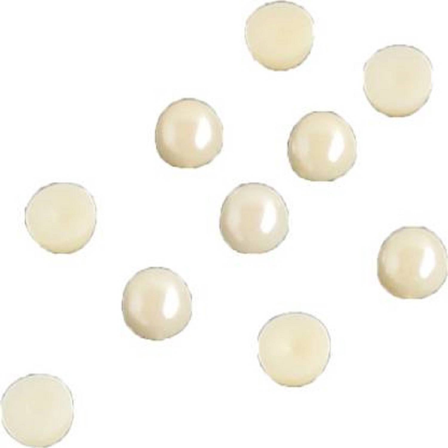 BBS DEAL 6mm Half Cut Pearls (moti),Used in Dresses, Jewellery Formation, Scrap Booking, Wedding Trays Making, Arts and Crafts- Set of 400 Beads