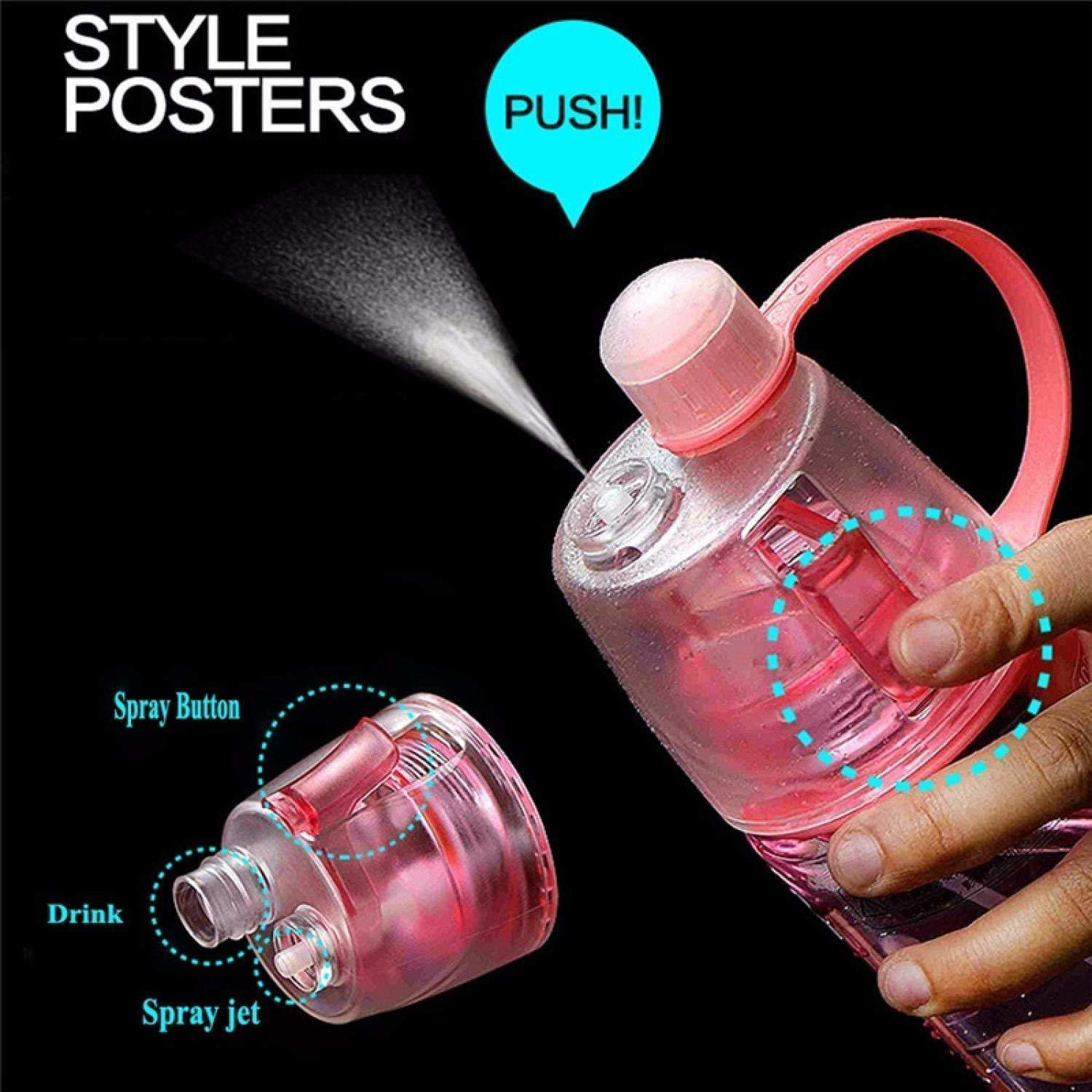 Image of Attilio Spray Water Bottle for Cycling, Running, Gym, Hiking, Drinking, Kids Boys, Girls 600 ml Plastic Bottle