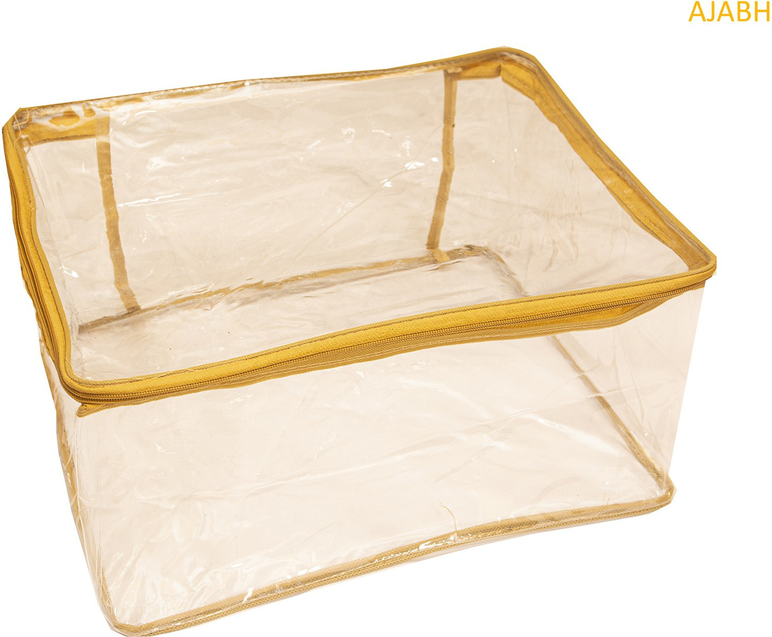 Image of Ajabh High Quality Multipurpose Plain Transparent Saree /Garment Storage Bag (Pack Of 4) TPS00222