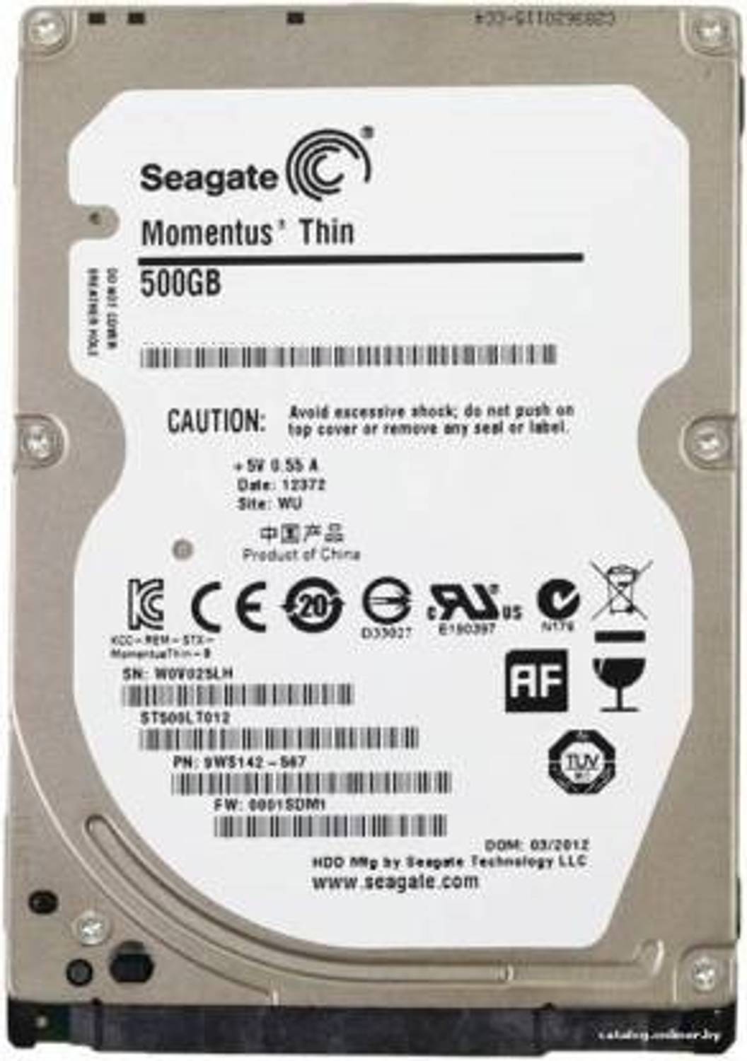 Seagate SGT500 Thin 500 GB Laptop Silver SATA Internal Hard Disk Drive (HDD) (Laptop 500 GB HDD)