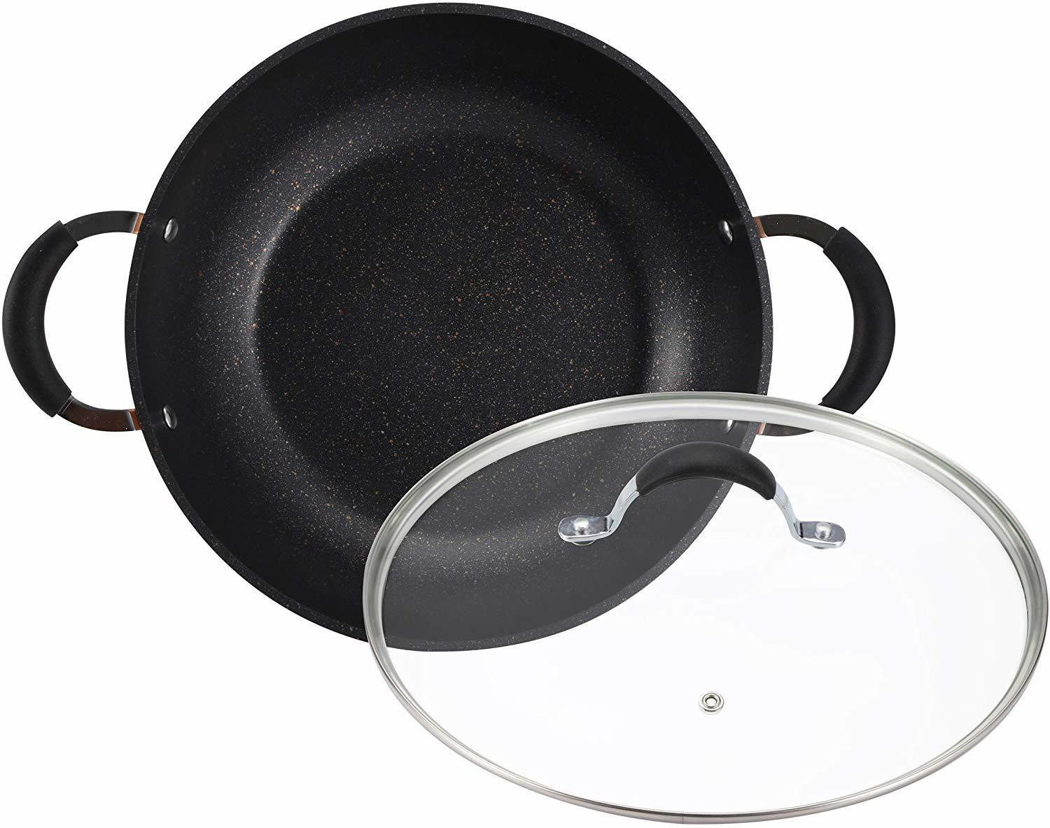Image of BERGNER Infinity Chefs Forged 2.0 Litres Kadhai 20 cm diameter with Lid 2 L capacity