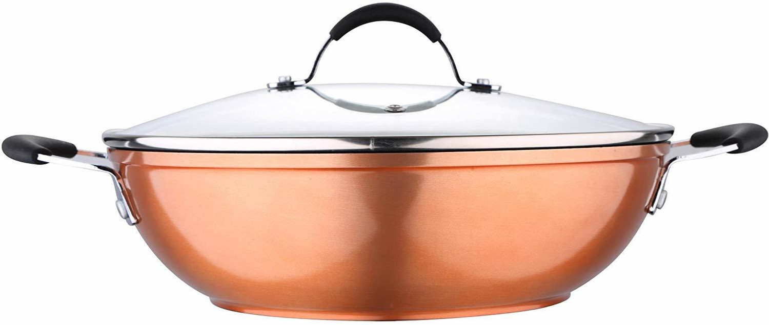 Image of BERGNER Infinity Chefs Forged 2.0 Litres Kadhai 20 cm diameter with Lid 2 L capacity