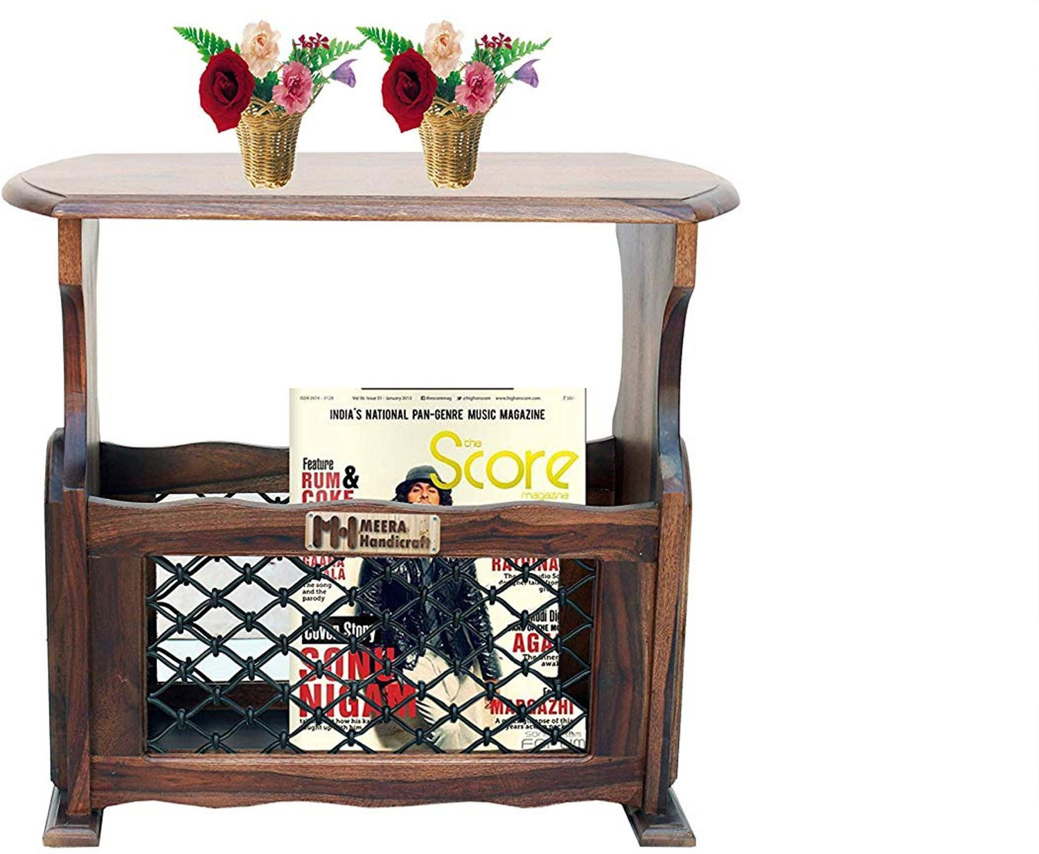 Image of Meera Handicraft A beautiful pure sheesham wood side table Solid Wood Side Table