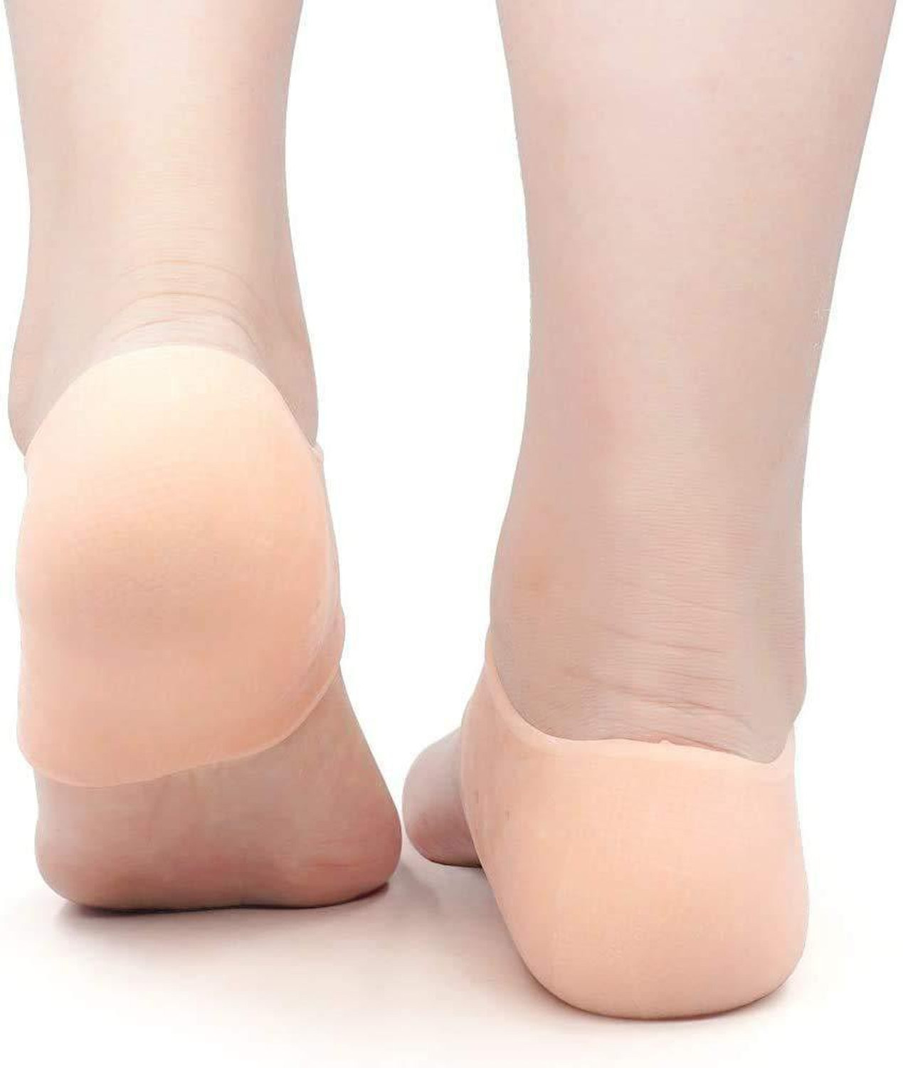 Image of PRAMUKH p0022 Anti Crack Silicon Gel Heel Moisturizing Socks for Foot Care Men Women Heel Support