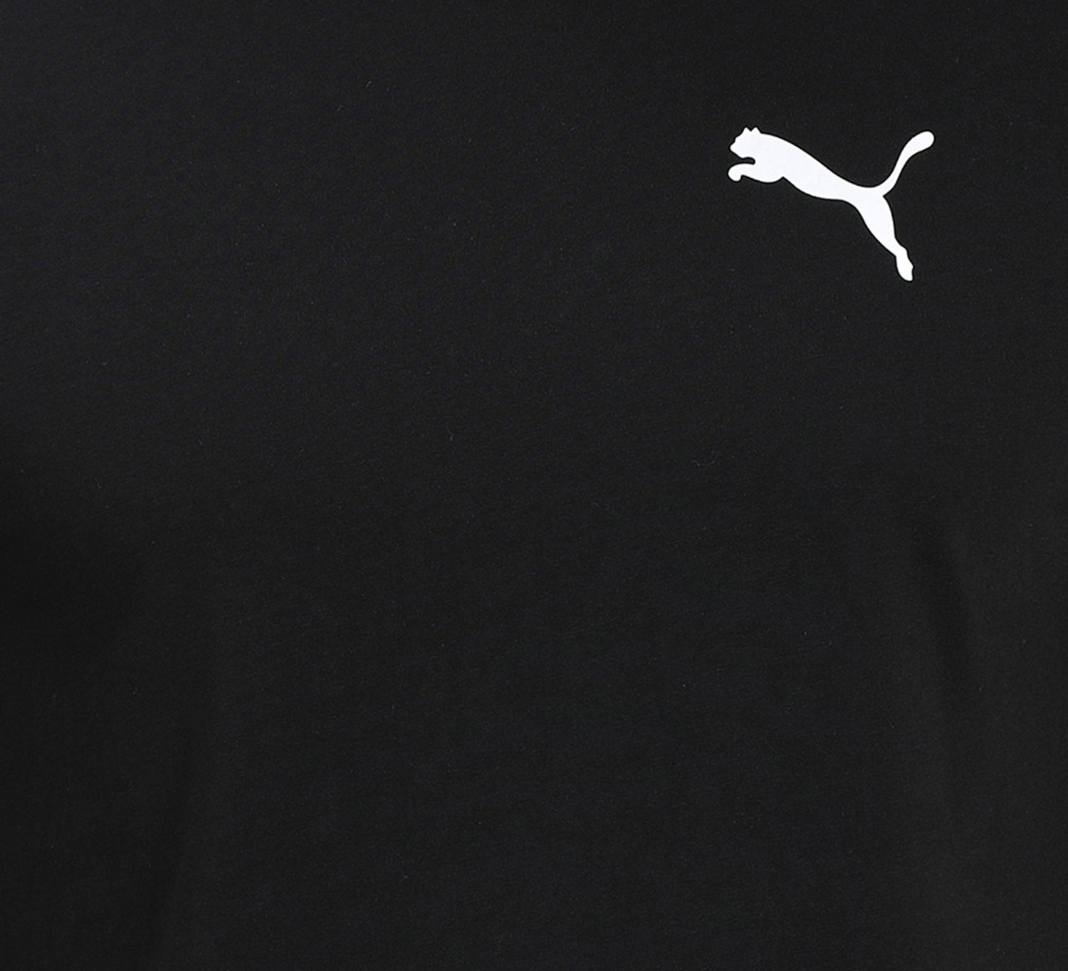 Image of PUMA Solid Men Round Neck Black T-Shirt