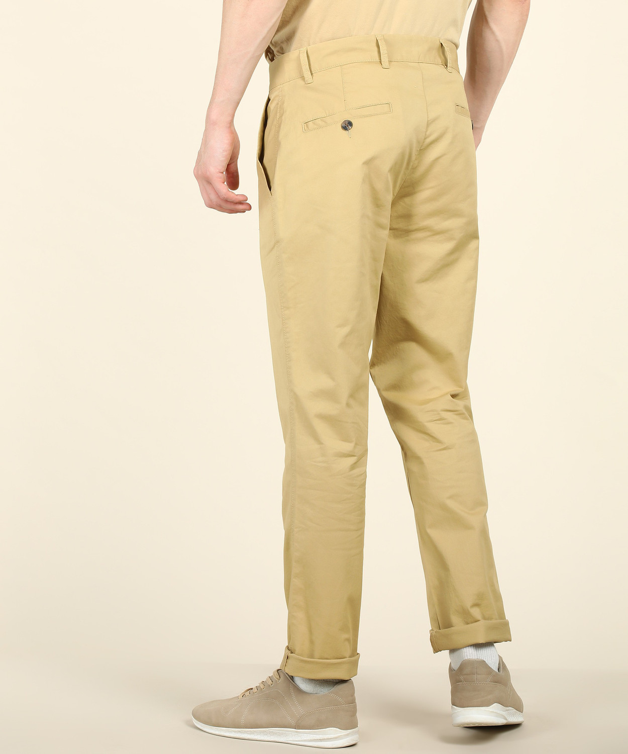 Image of United Colors of Benetton Slim Fit Men Beige Trousers