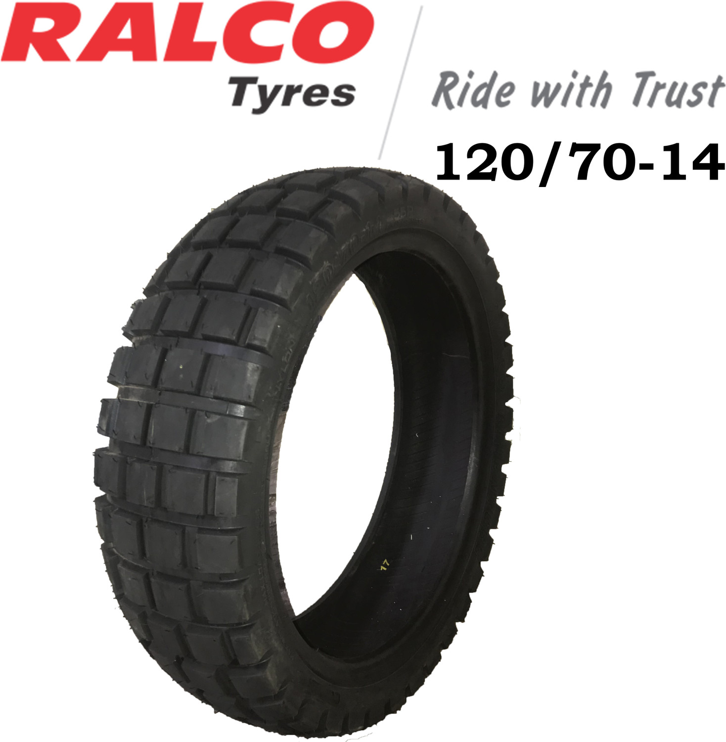 Image of Ralco TYRE 120 /70-14 120 /70-14 Front & Rear Two Wheeler Tyre