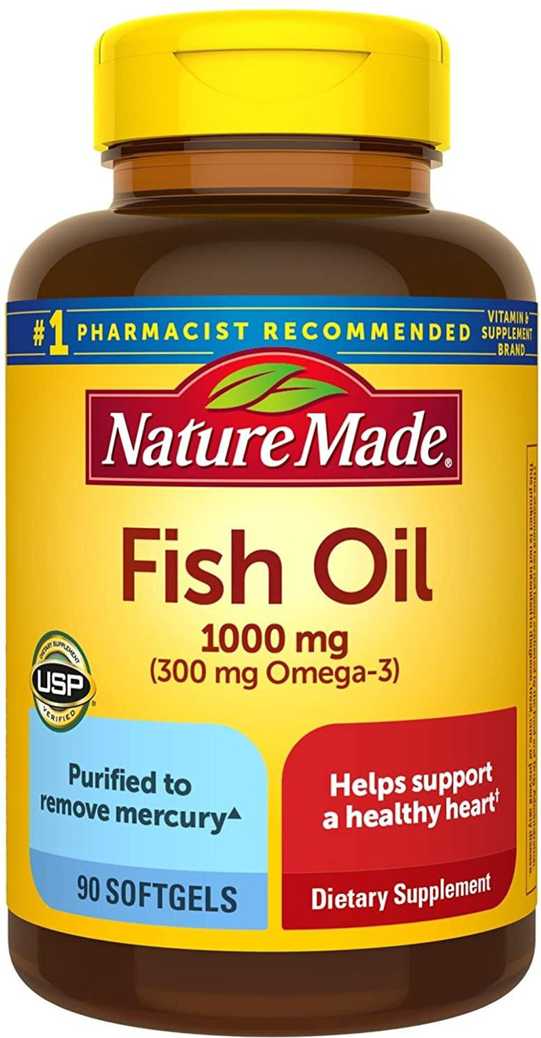 Image of Nature Made Fish Oil,1000 mg, 300 mg OMEGA-3, 90 Softgels