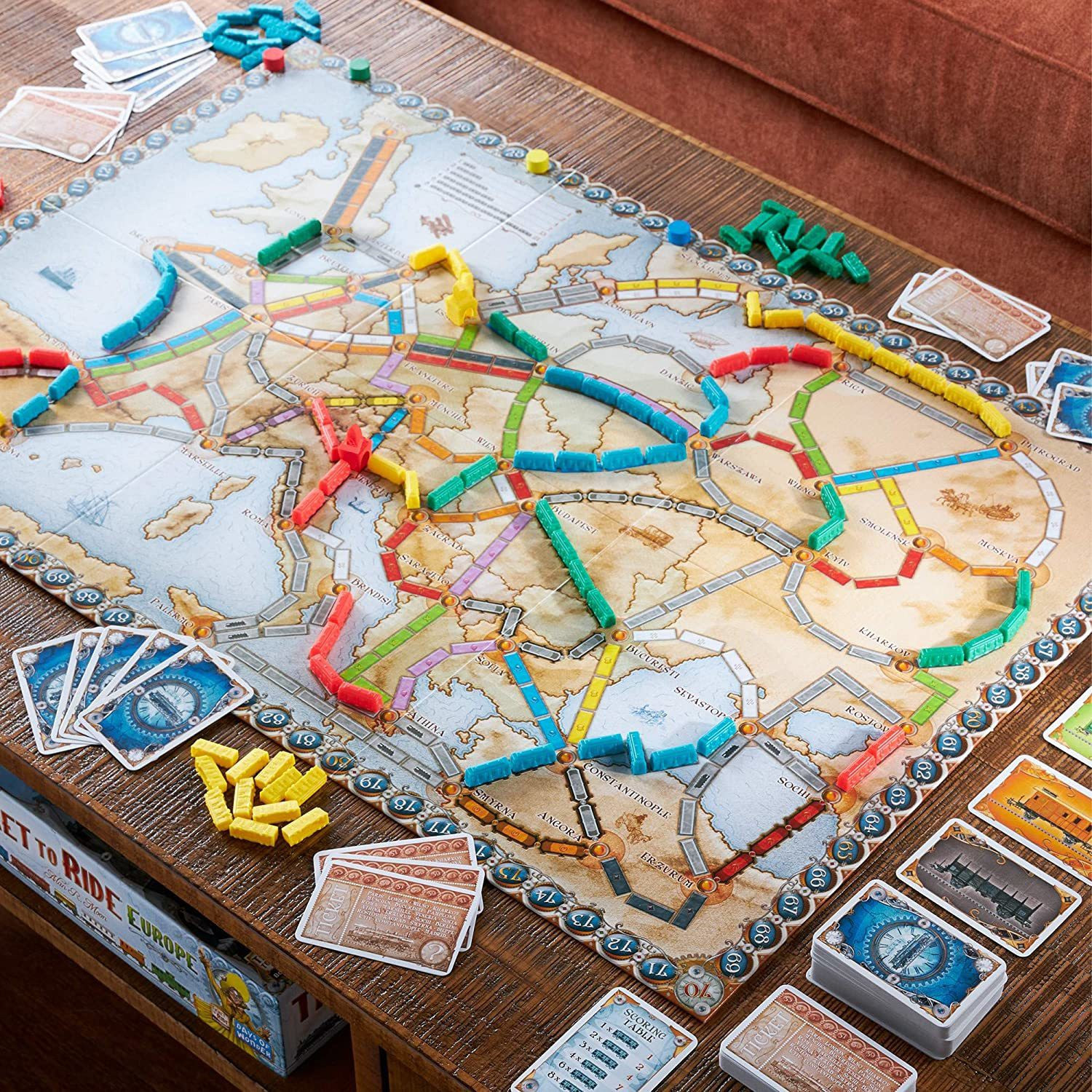 Image of MIRTONICS Ticket to Ride Board Game |Board Game for Adults and Family | Train Game Board Game Accessories