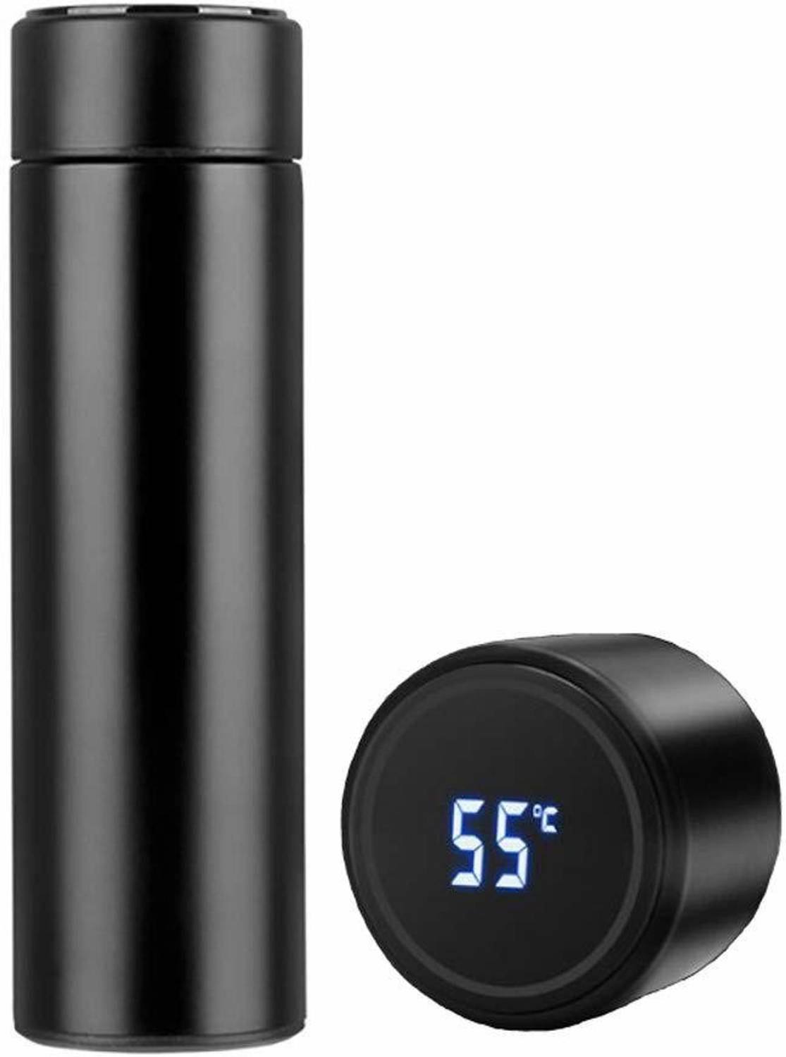AASTIK SALES STAINLESS STEEL WATERPROOF DOUBLE WALLED VACUUM BOTTLE LED TEMPERATURE DISPLAY 500 ml Steel Bottle