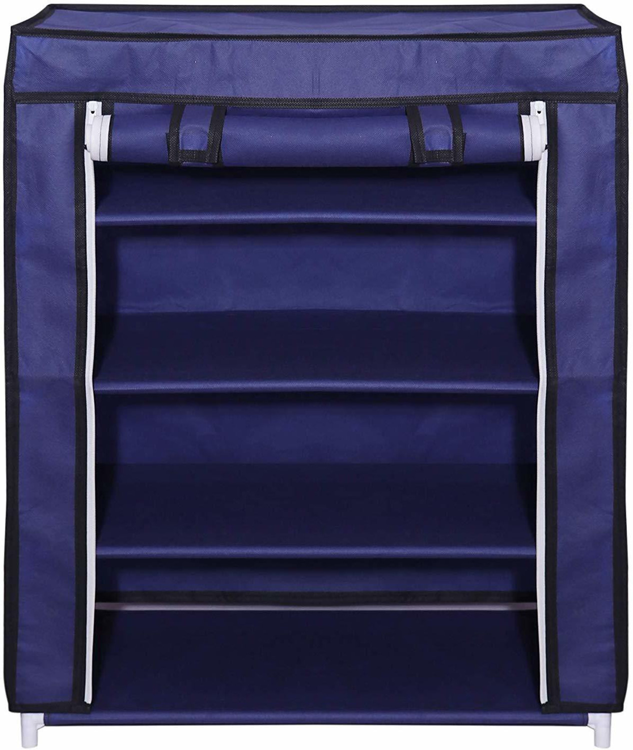 Image of FLIPZON Multipurpose Storage Rack, 4 Layer PP Collapsible Wardrobe