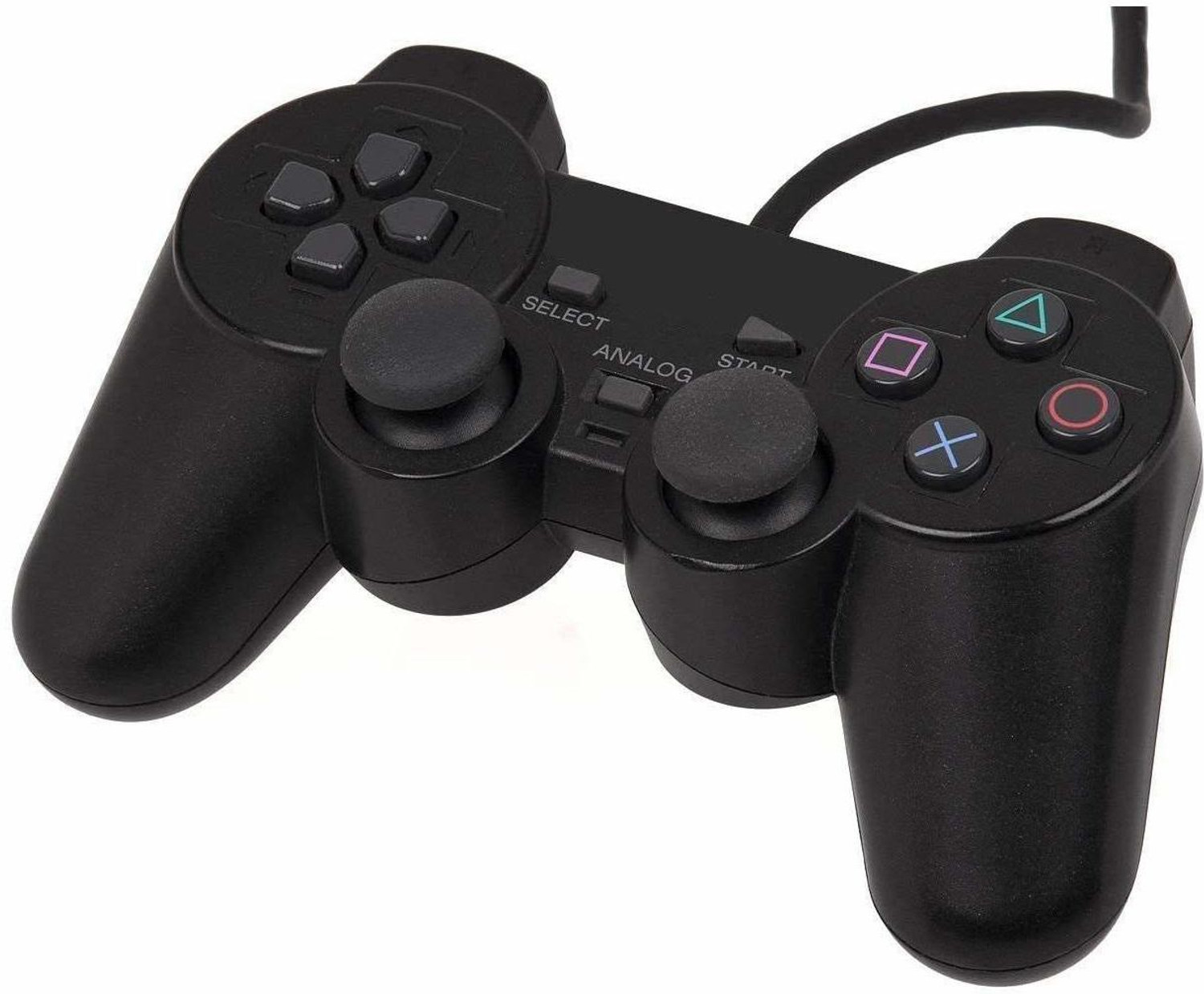 Image of Genesys PS2 Wired Dualshock 2 Remote Controller For Playstation 2 (BLACK) Motion Controller