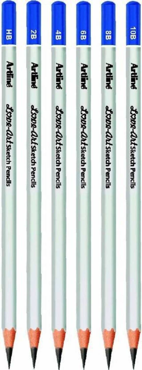 Artline Graphite HB,2B,4B,6B,8B,10B Pencil Pack of 3 Pencil