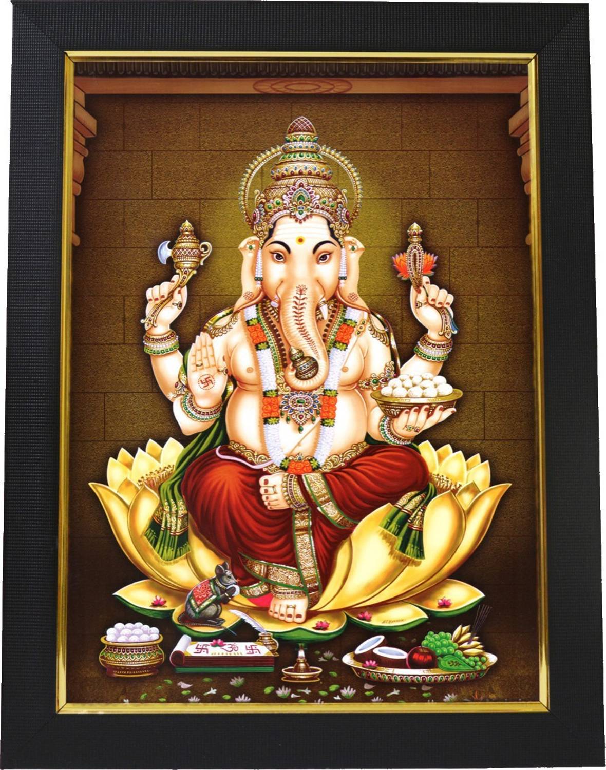 101Temples Ganesha God Photo Religious Frame