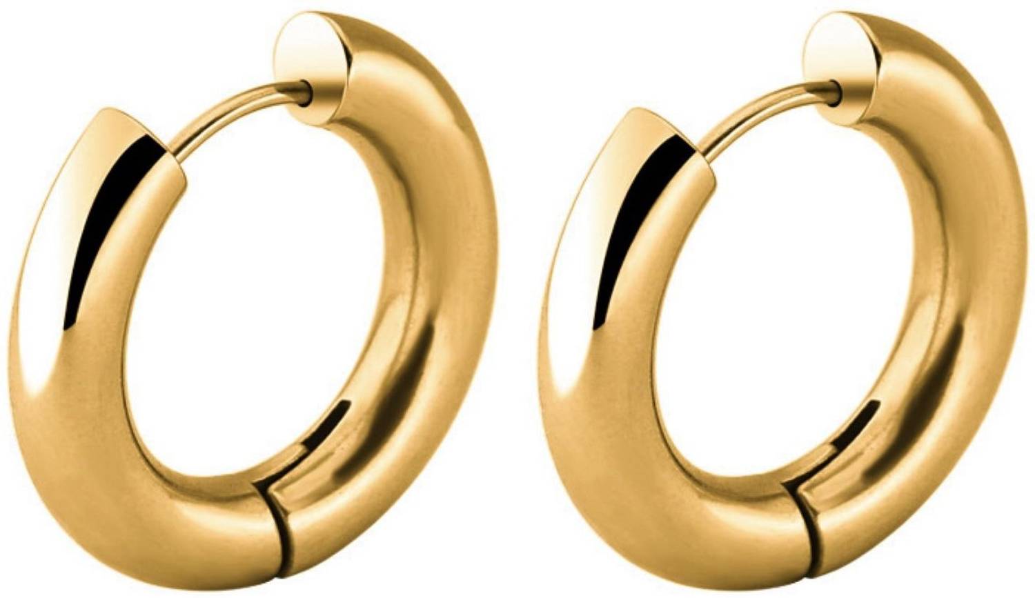 shivay Mens Jewellery Valentine Multi Gold Bali Stud Hoop earrings for men/ Ear rings Combo For Men / Gents / Boys / unisex Non-Piercing Ear mens jewellery Salman khan style Earrings High Polish Cubic Zirconia Metal Hoop Earring